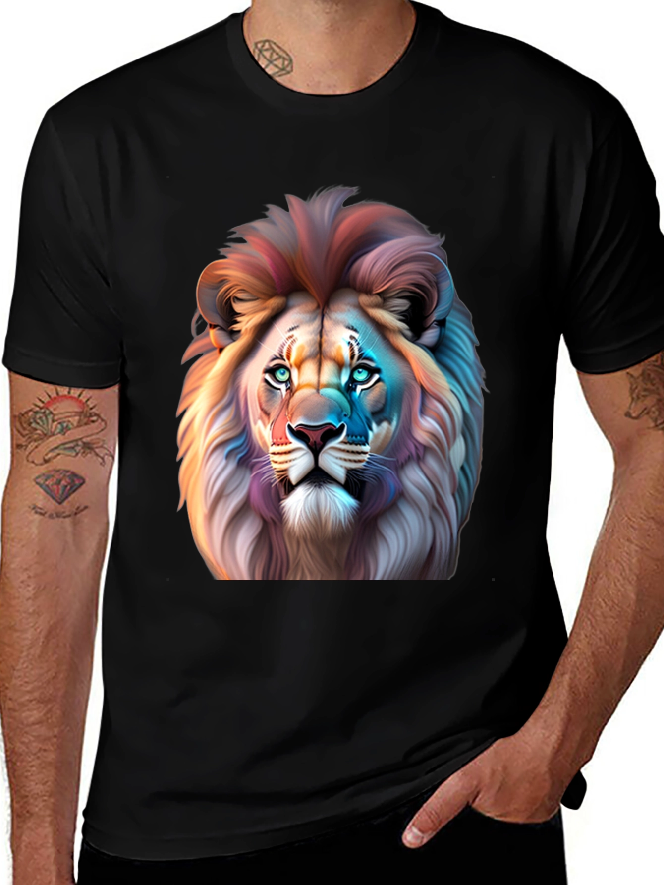 Variant 17 of Lion Graphic Print T-Shirt
