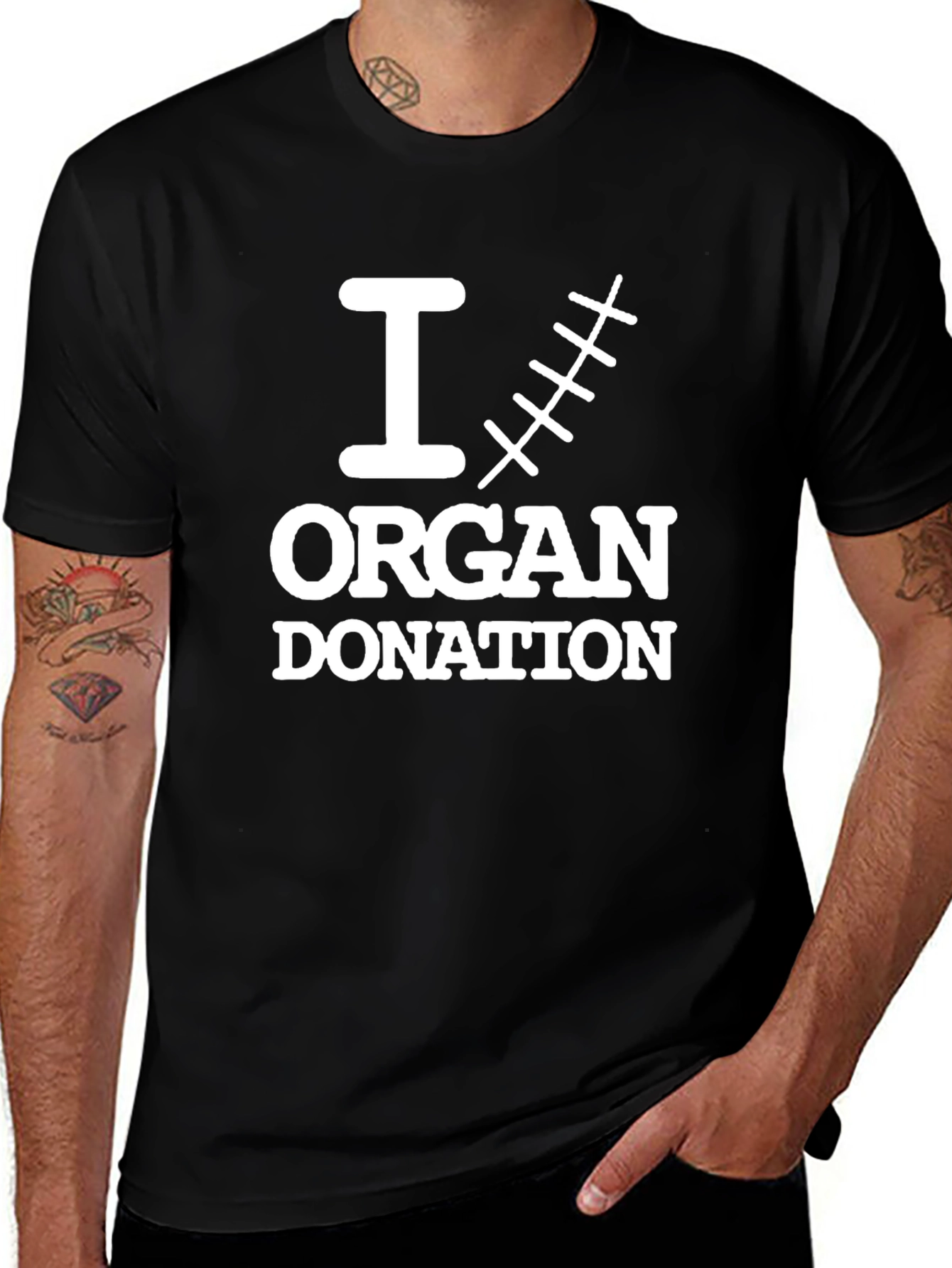 Variant 24 of I Organ Donation Black T-Shirt