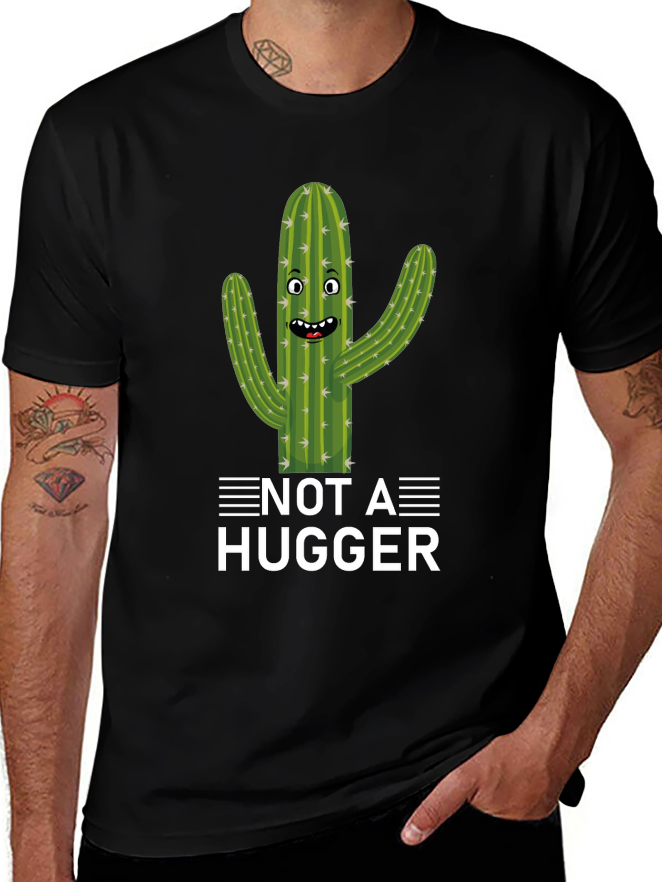 Variant 3 of Not A Hugger Cactus Graphic Tee