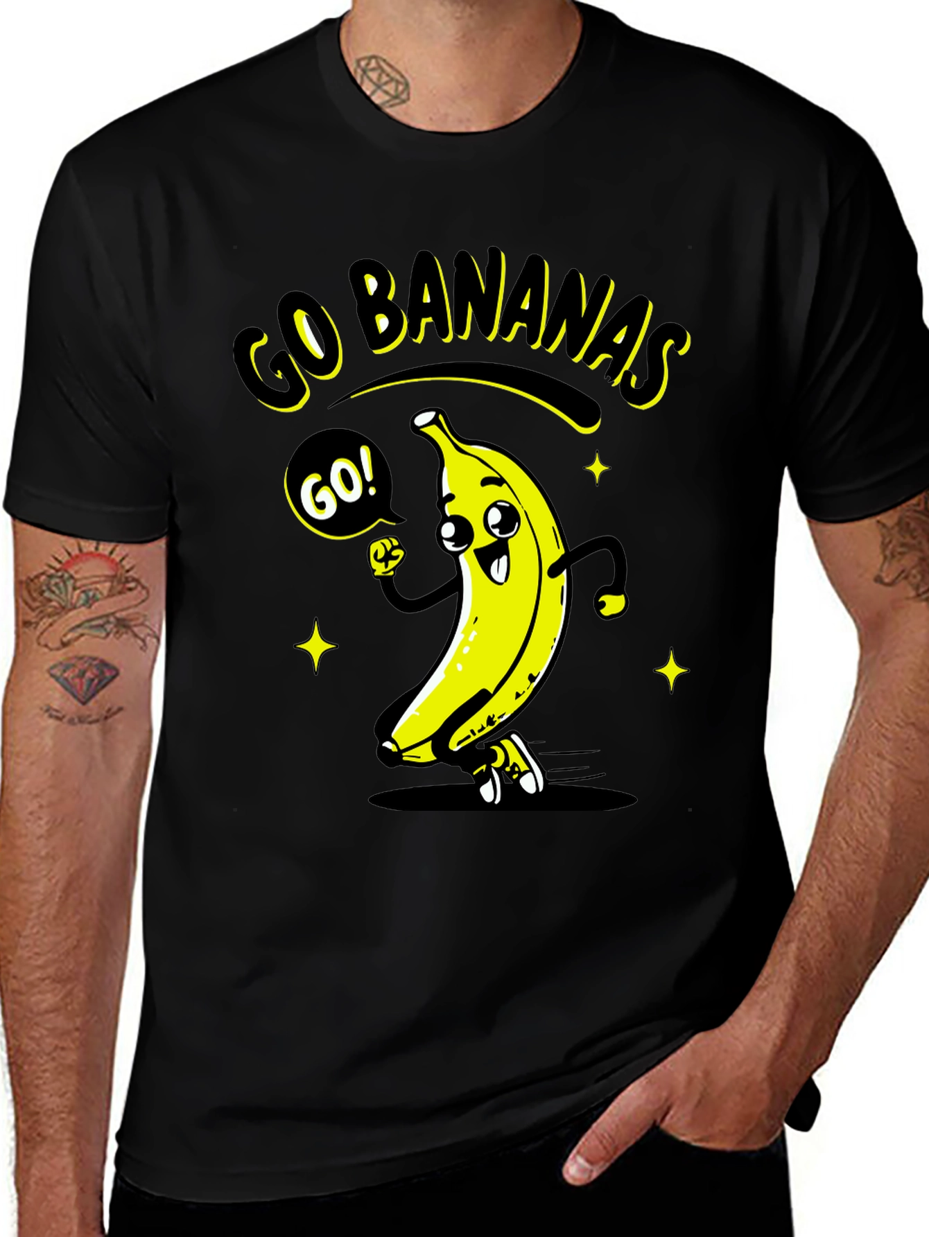 Variant 7 of Go Bananas Black Graphic Tee