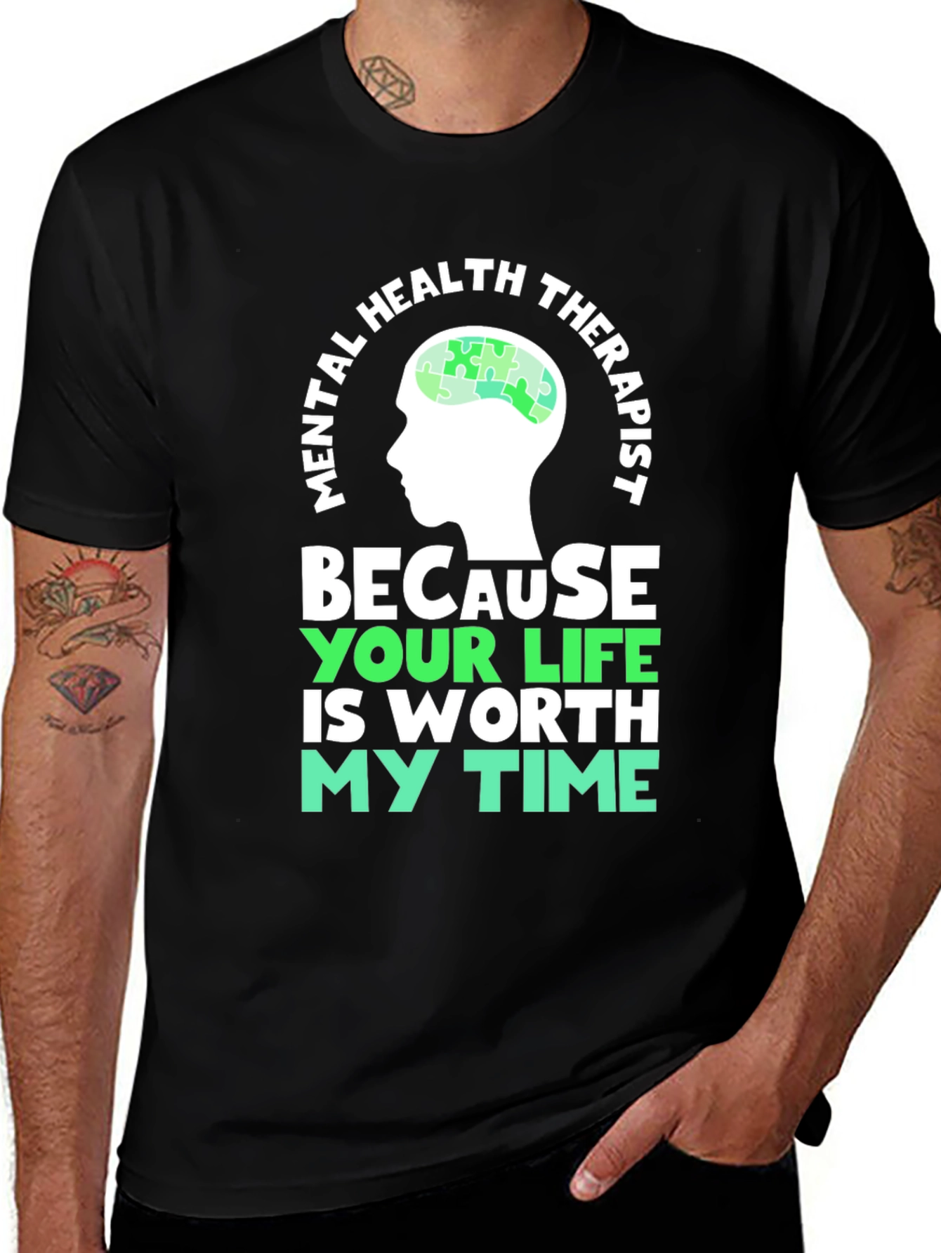 Variant 19 of Mental Health Therapist T-Shirt
