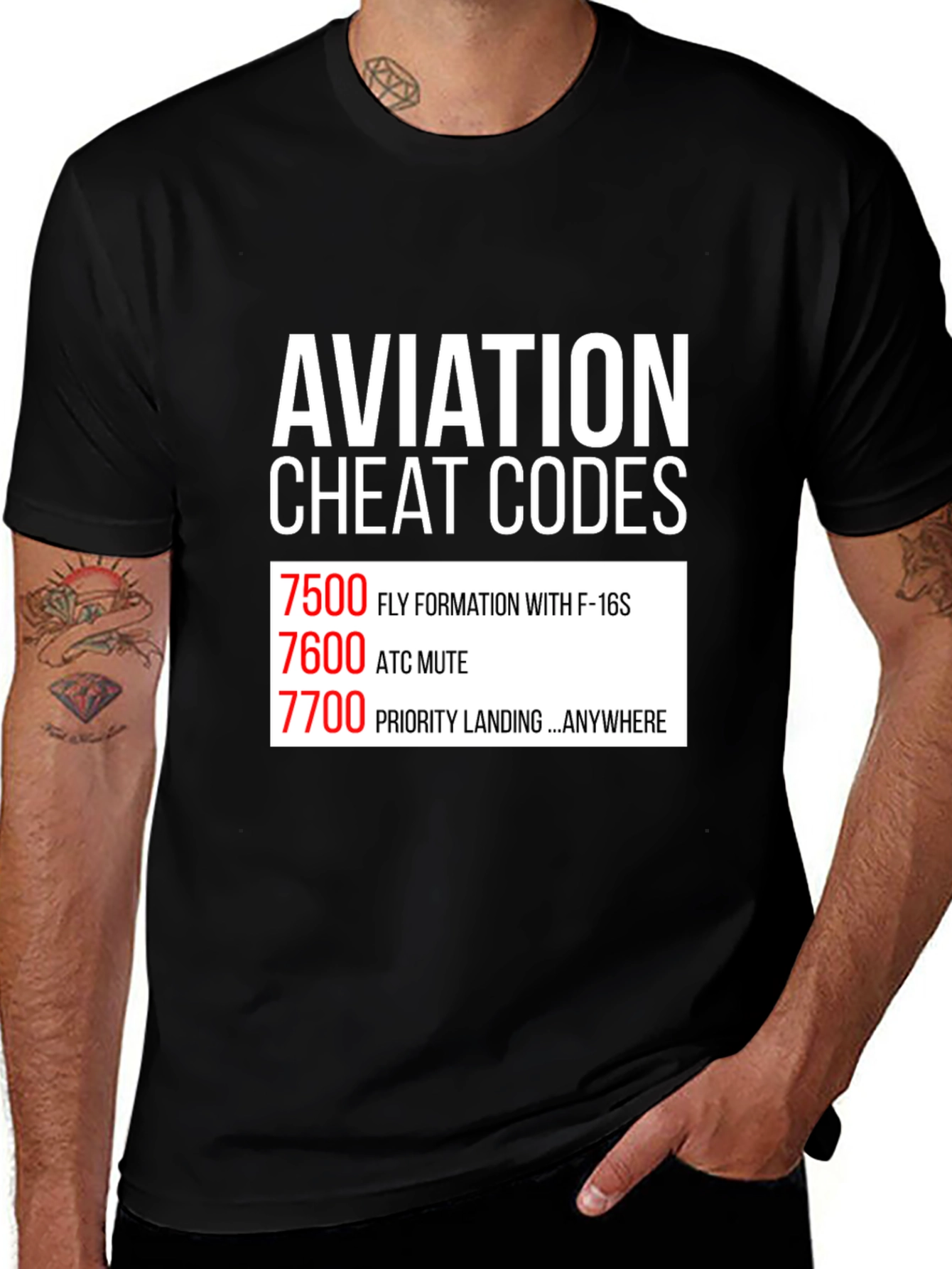 Aviation Cheat Codes T-Shirt Pilot Gift
