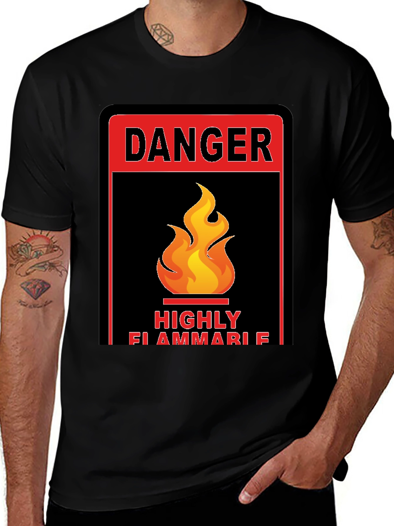 Variant 4 of Danger Highly Flammable Graphic Tee