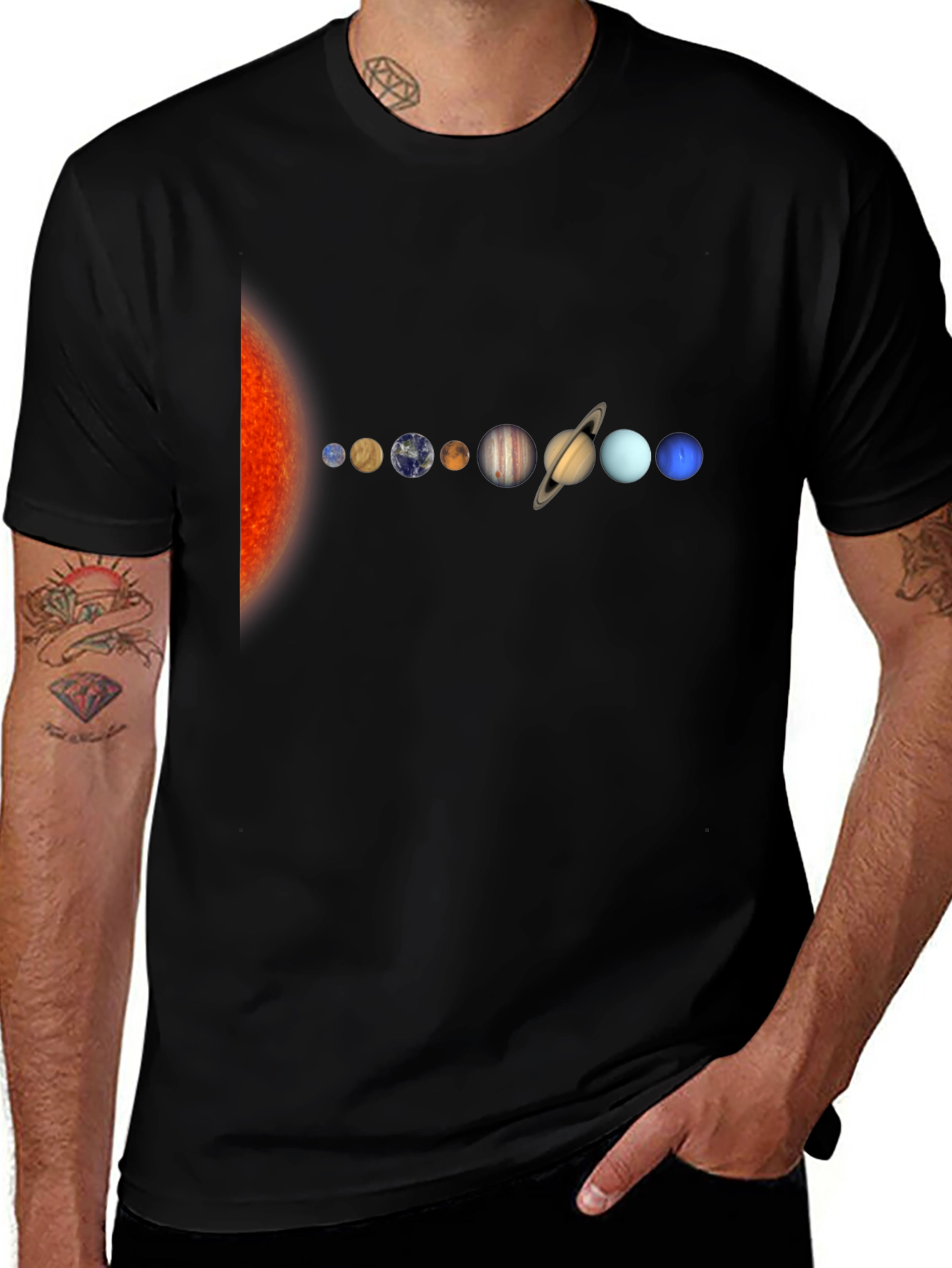 Variant 25 of Solar System Planets T-Shirt - Astronomy Space Tee