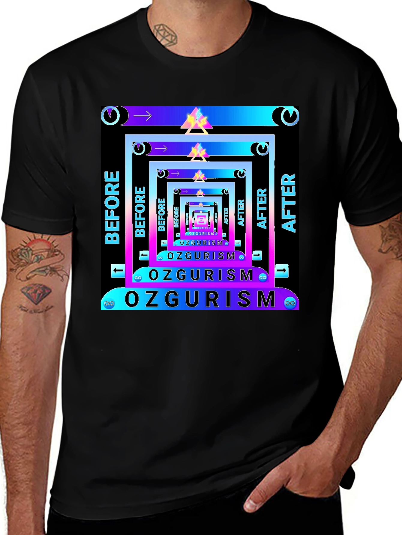 Variant 20 of Ozgurism Before After Graphic T-Shirt