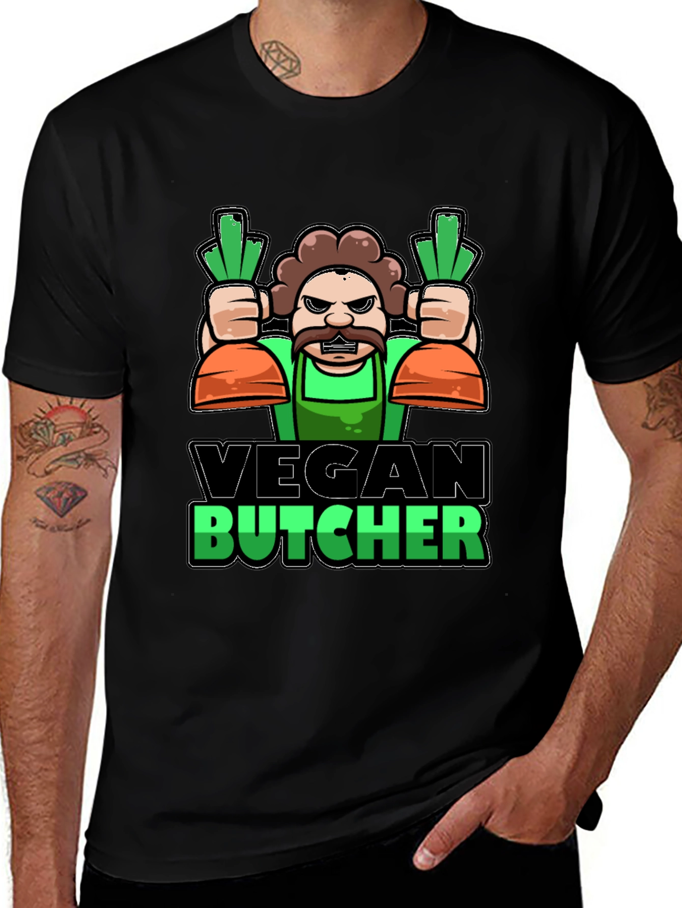 Variant 30 of Vegan Butcher T-Shirt - Funny Graphic Tee