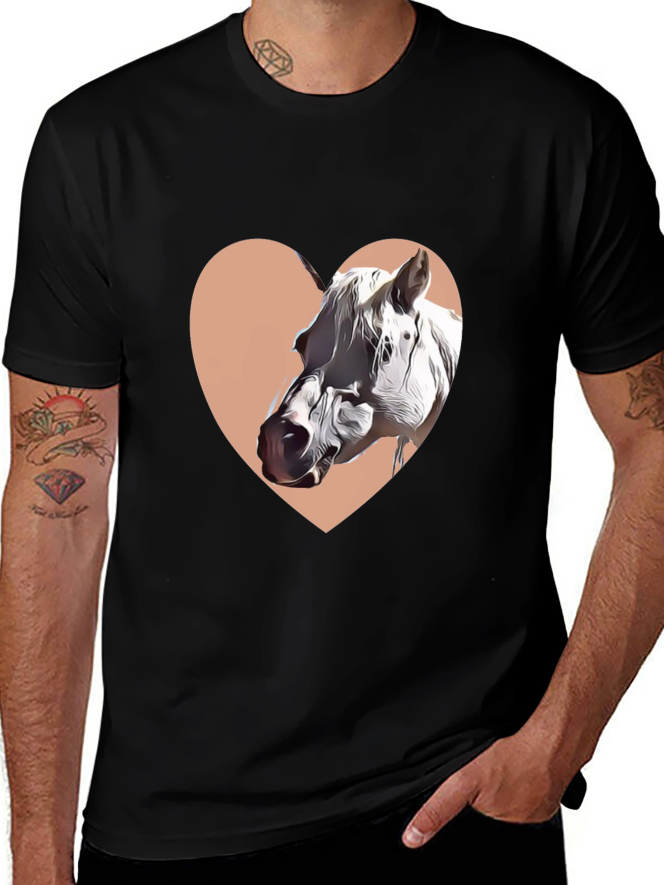 Variant 10 of Horse Heart Graphic Tee - Unisex