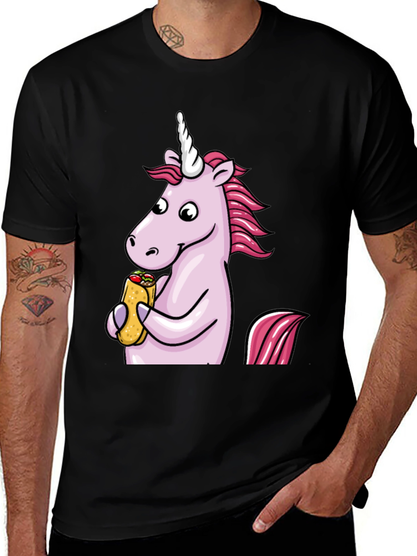 Variant 4 of Unicorn Taco T-Shirt: Funny Cartoon Graphic Tee