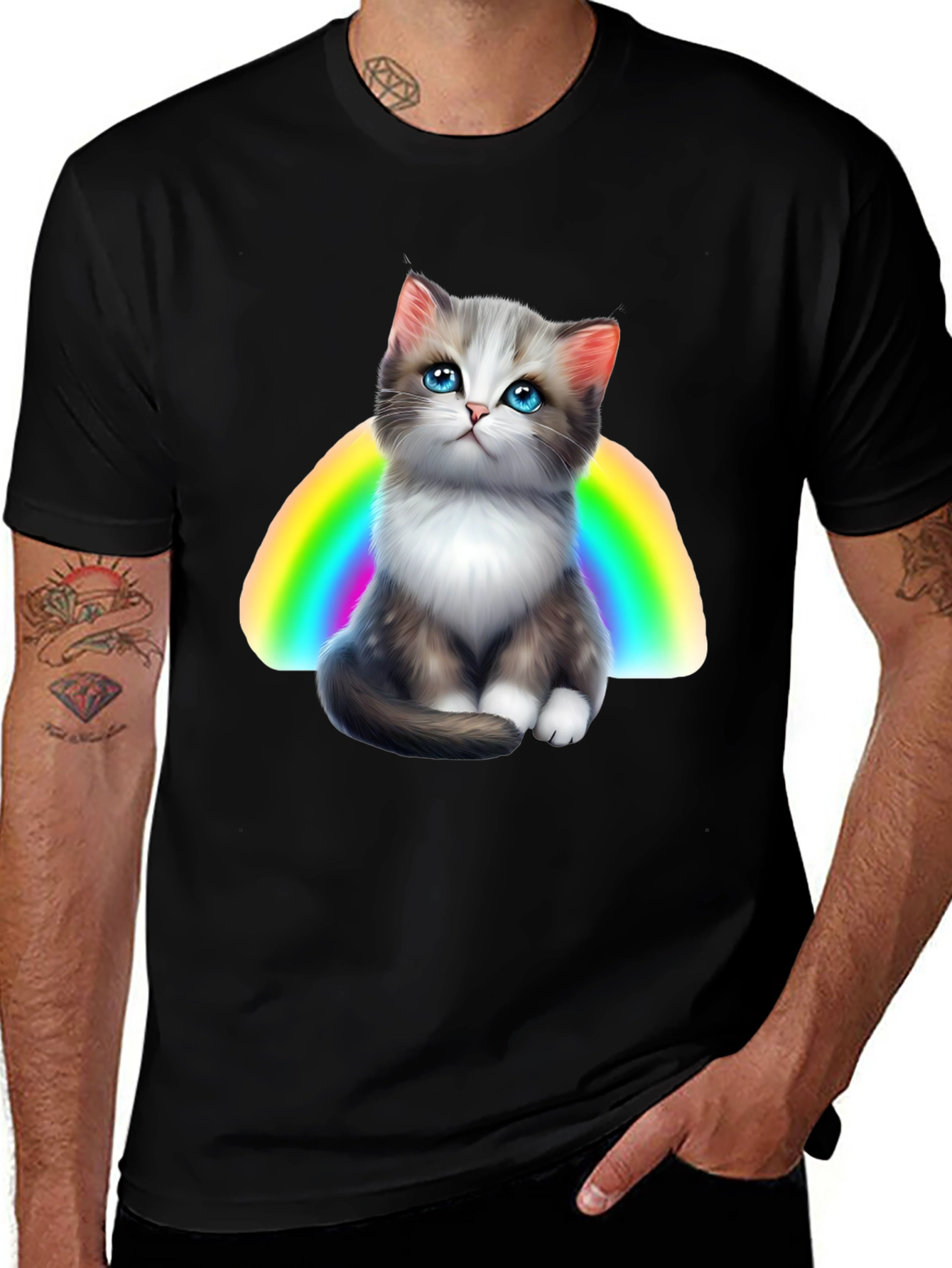 Variant 18 of Rainbow Kitten Graphic T-Shirt