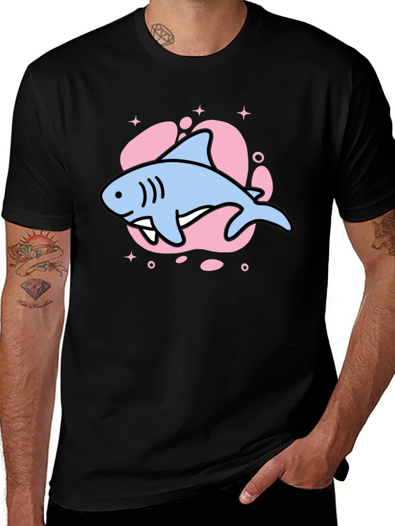 Variant 18 of Cute Cartoon Shark Graphic T-Shirt