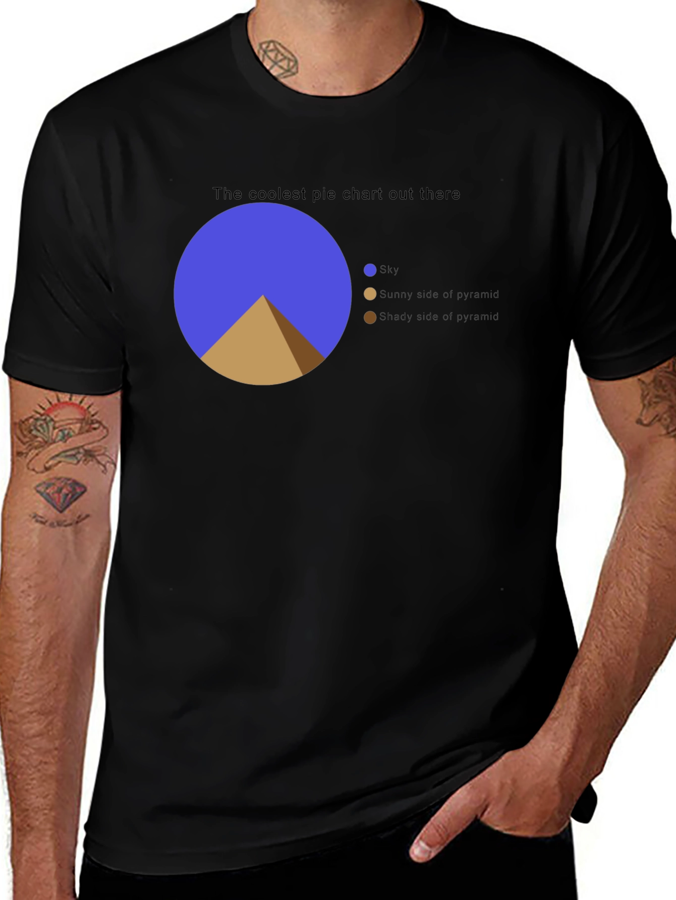 Variant 20 of Funny Pie Chart Pyramid Graphic T-Shirt