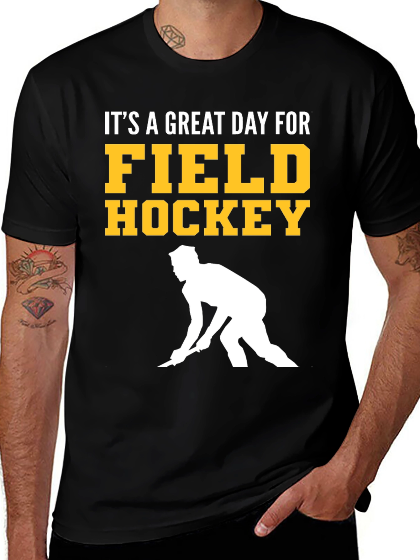 Variant 2 of Field Hockey Graphic Tee - Great Day for Hockey