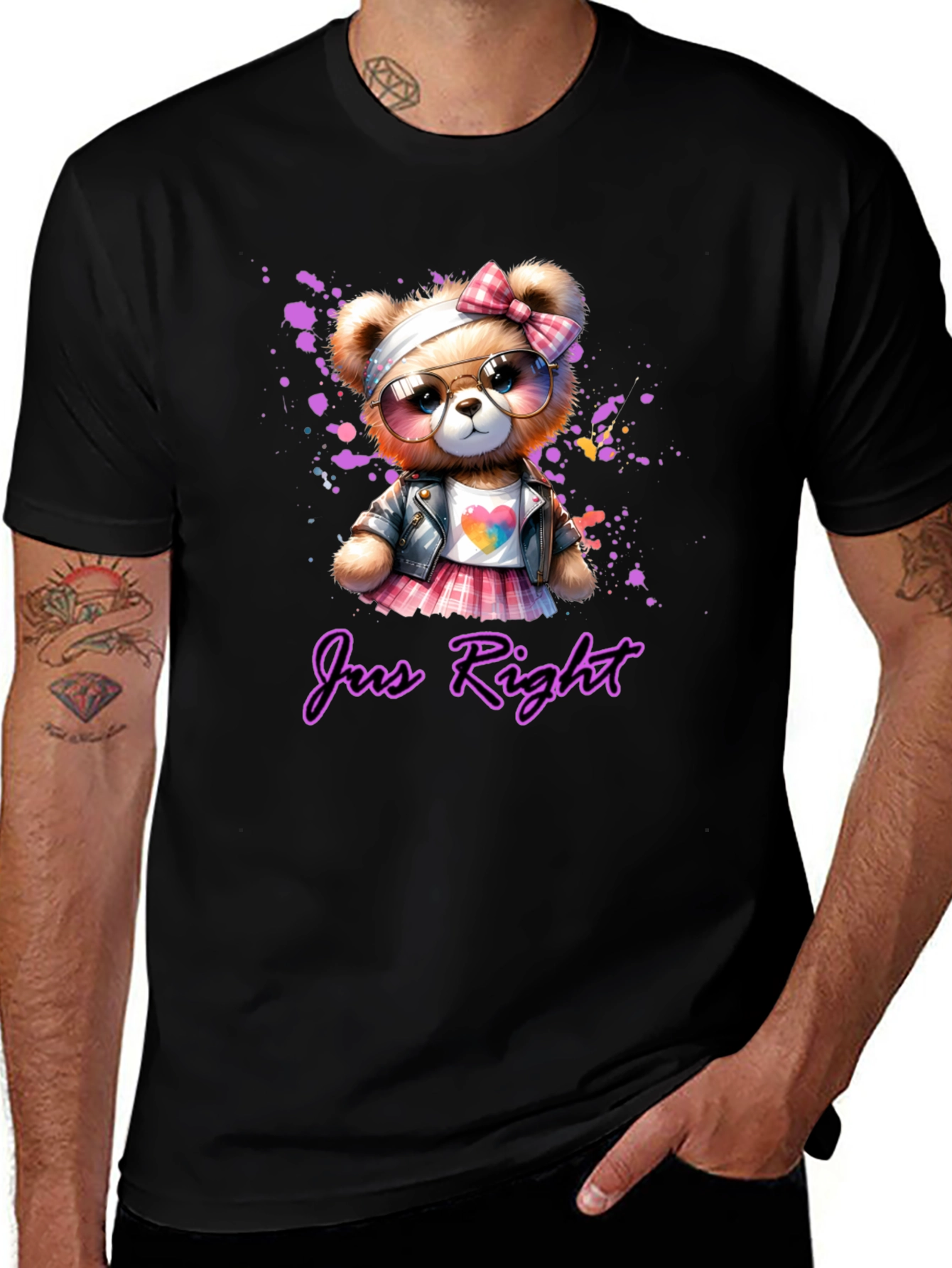 Variant 5 of Just Right Teddy Bear Graphic Tee