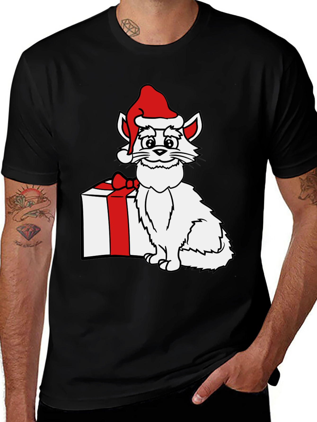 Variant 24 of Festive Cat Gift T-Shirt