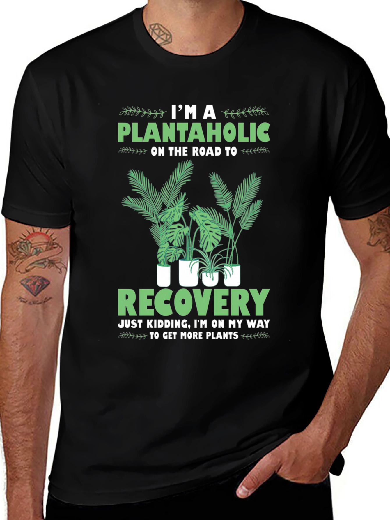 Variant 13 of Plantaholic T-Shirt: I'm On My Way To Get More Plants!