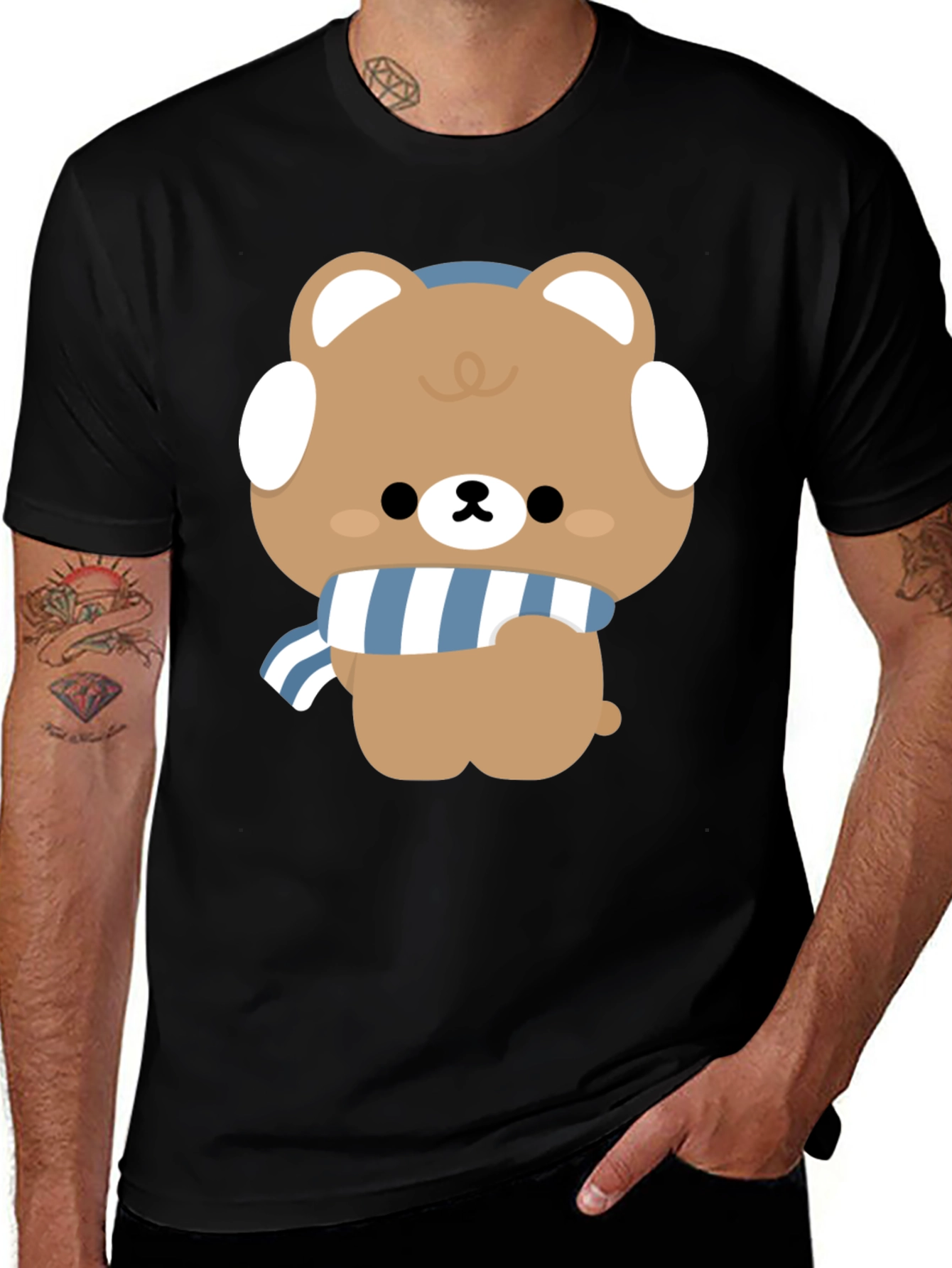 Variant 28 of Cute Bear with Scarf Graphic Tee