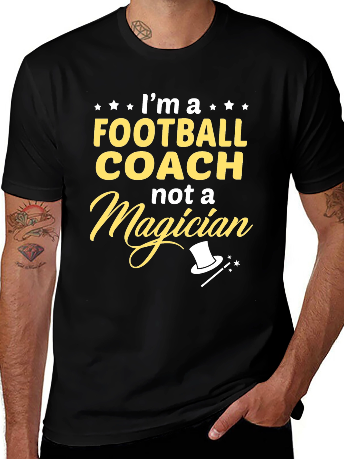 Variant 10 of Football Coach T-Shirt - "I'm Not A Magician" Graphic Tee