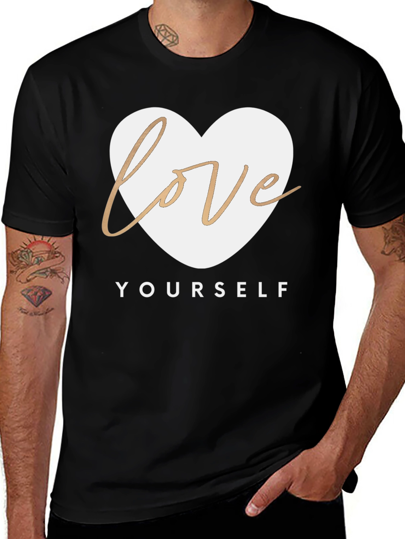 Variant 18 of Love Yourself Graphic Tee - Stylish & Empowering!