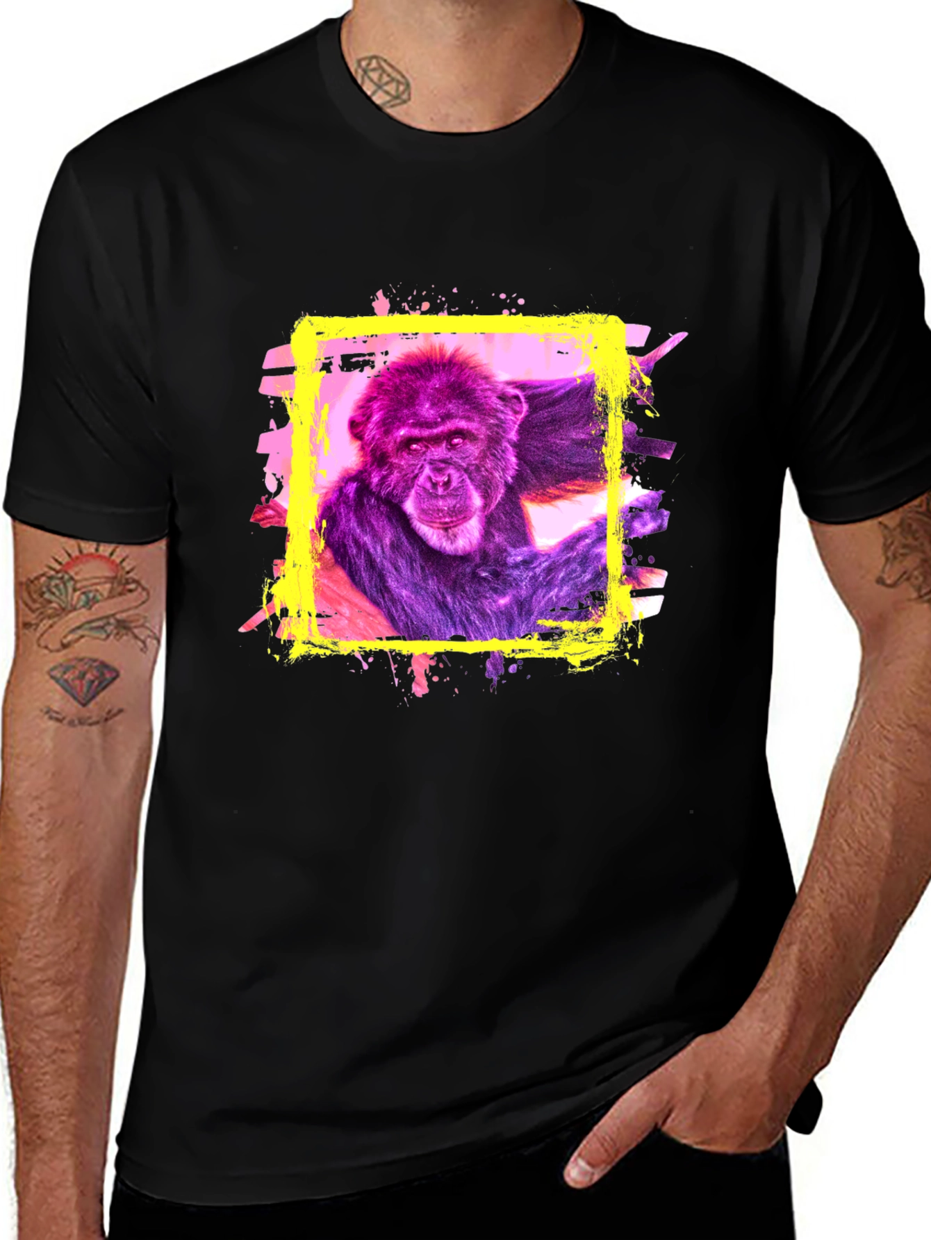 Variant 30 of Ape Graphic T-Shirt: Vibrant Monkey Tee