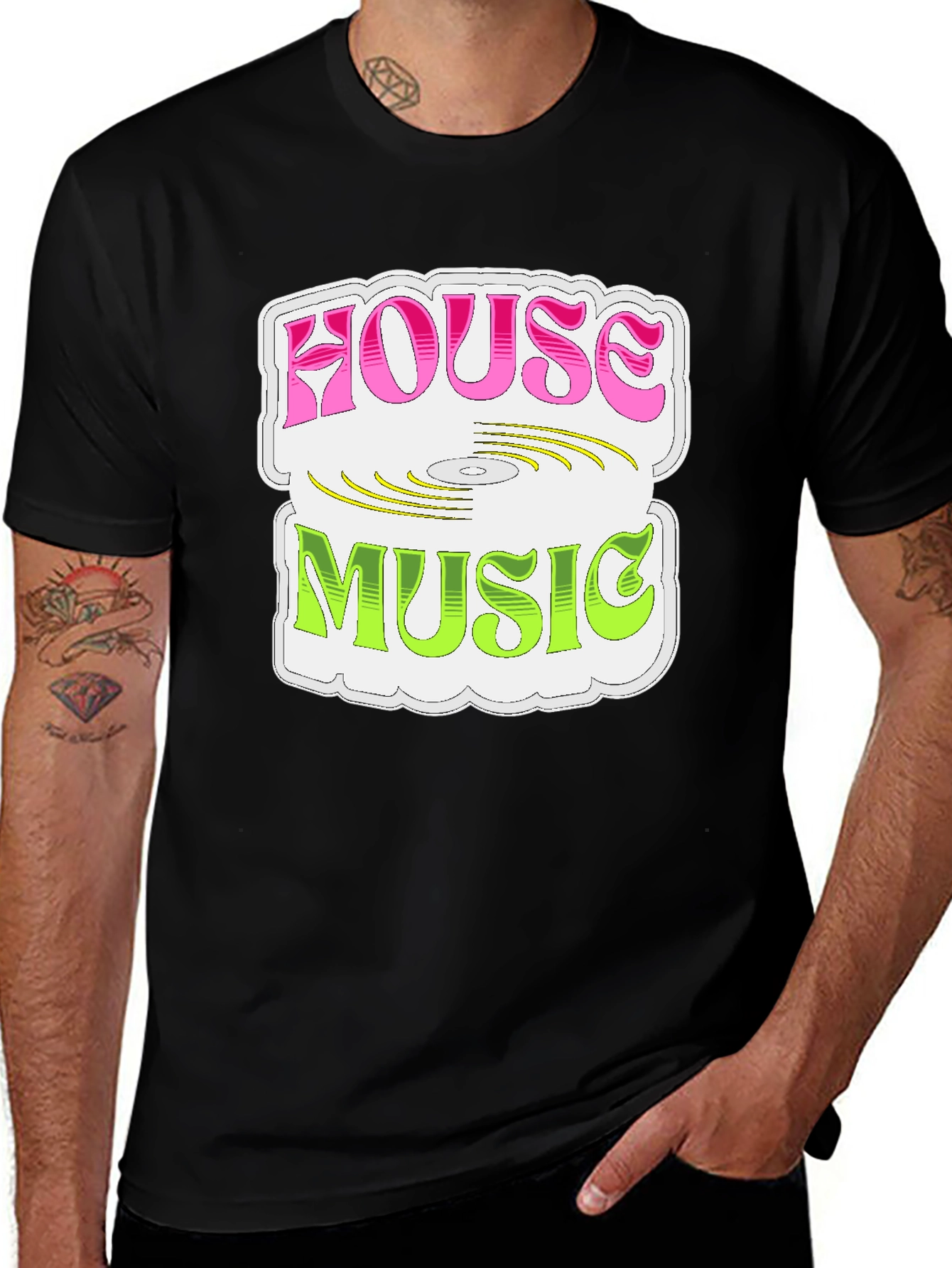 Variant 18 of House Music Graphic Tee - Retro DJ Style