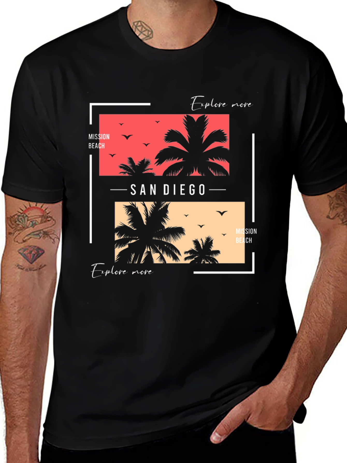 Variant 15 of San Diego Graphic Tee: Explore More Beach Vibes