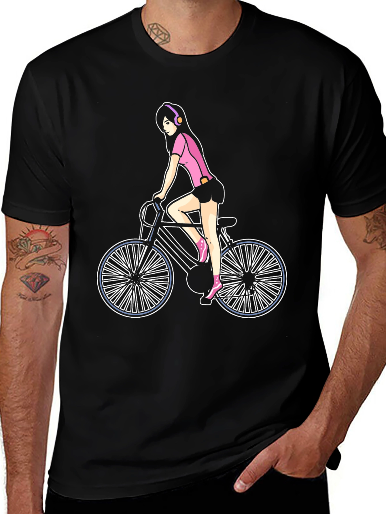 Variant 7 of Woman on Bike Graphic Tee
