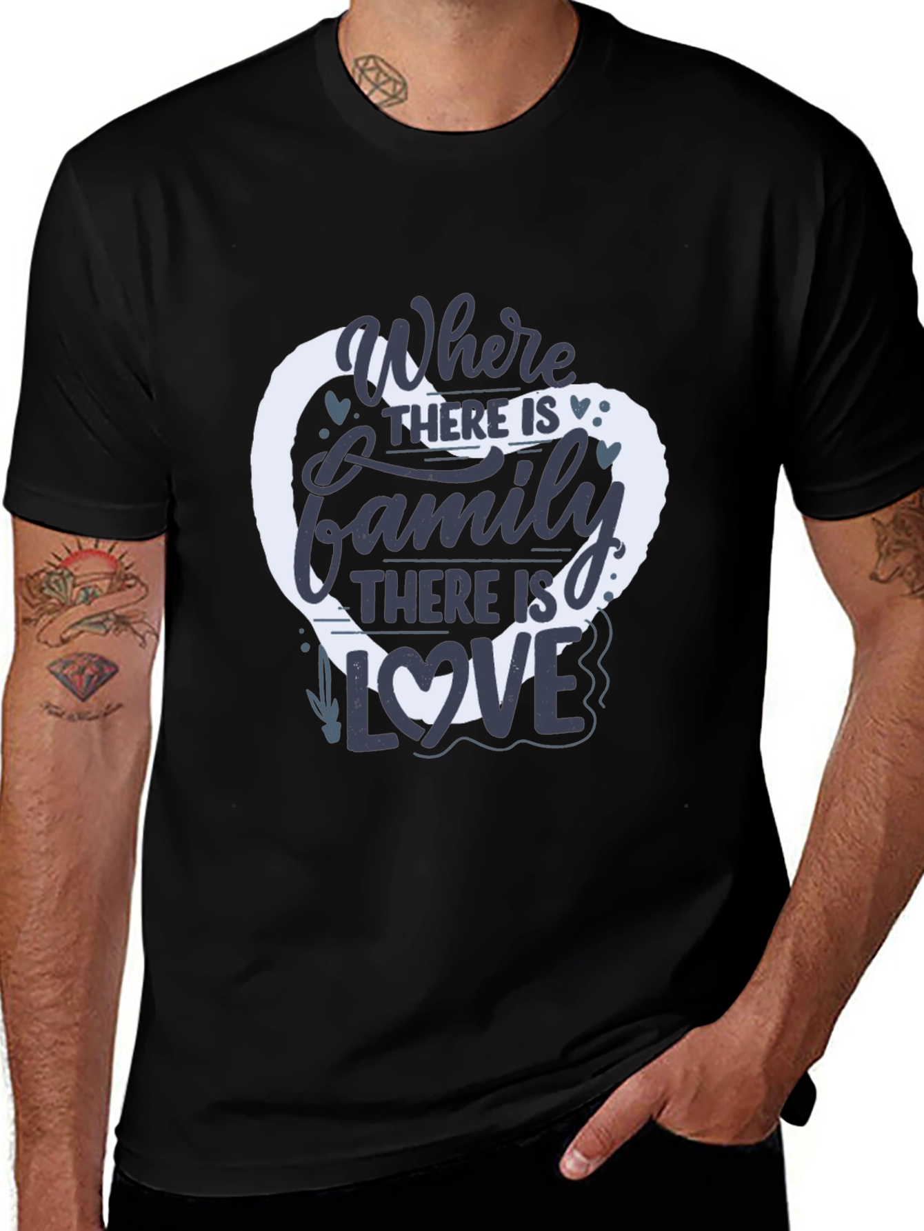 Variant 27 of Family Love Heart T-Shirt - Where There Is Family