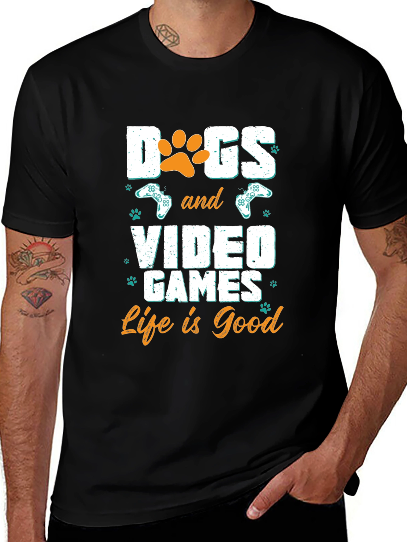 Variant 8 of Dogs and Video Games T-Shirt