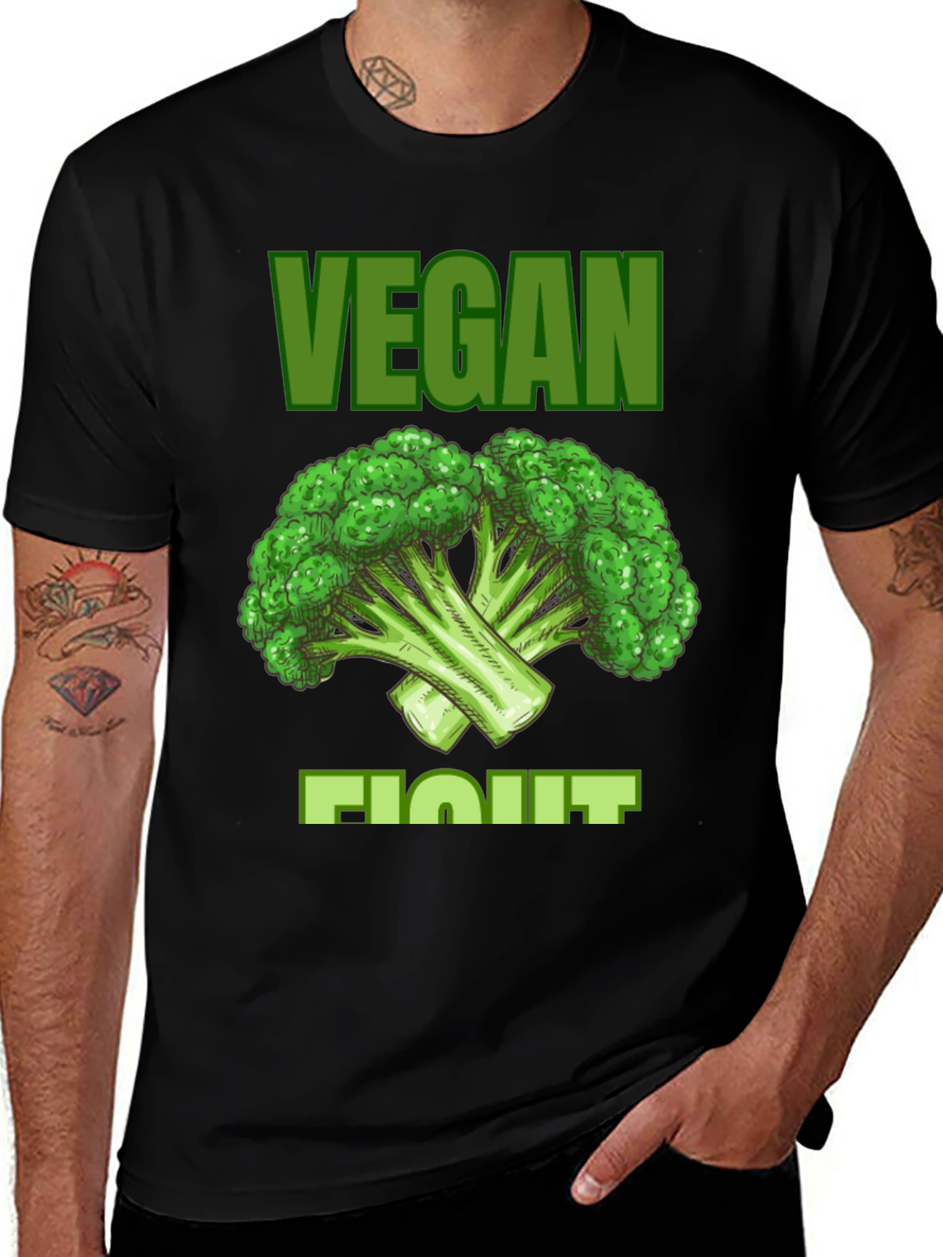 Vegan Fight Broccoli Graphic Tee