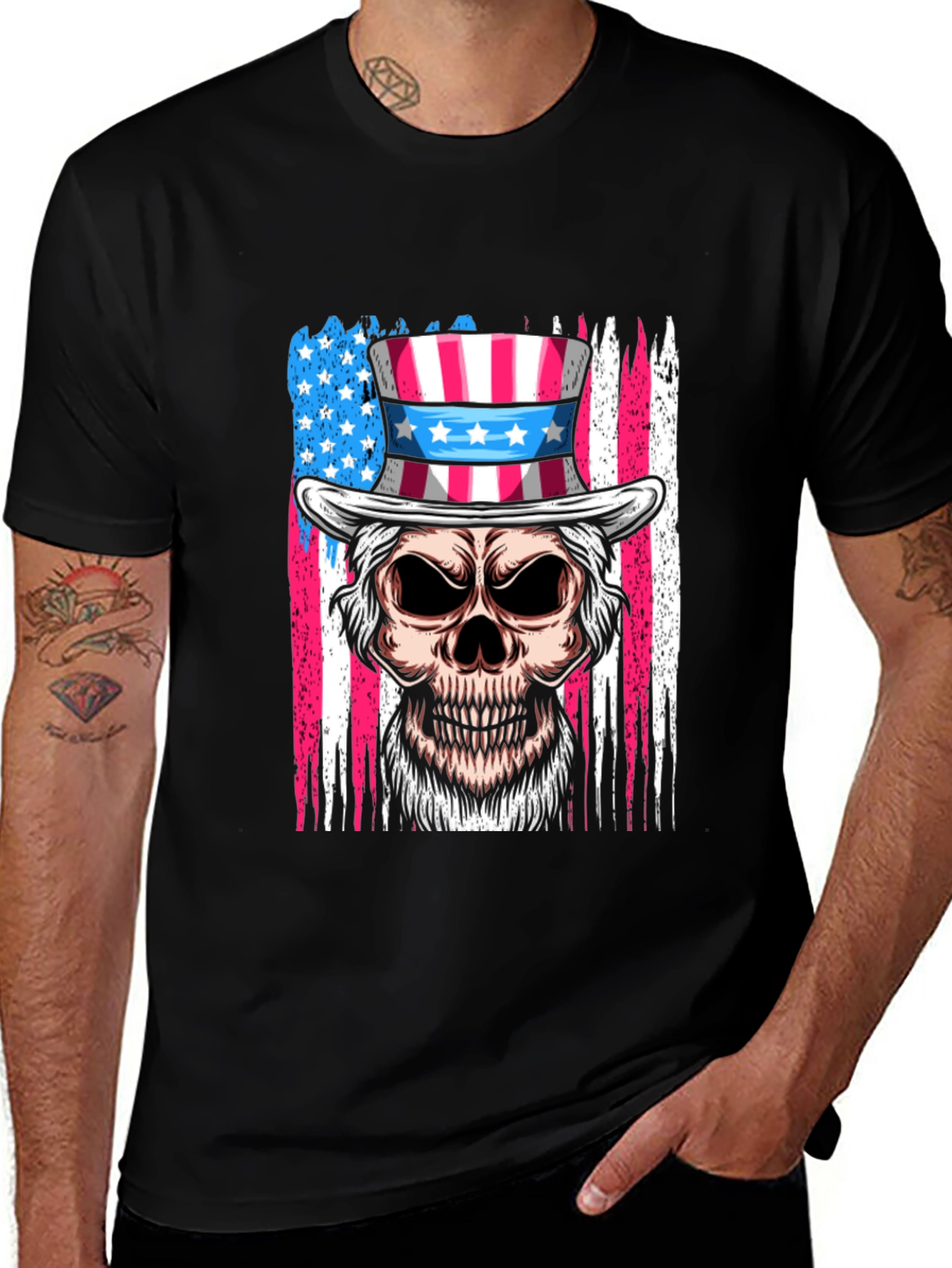 Variant 30 of American Patriot Skull T-Shirt