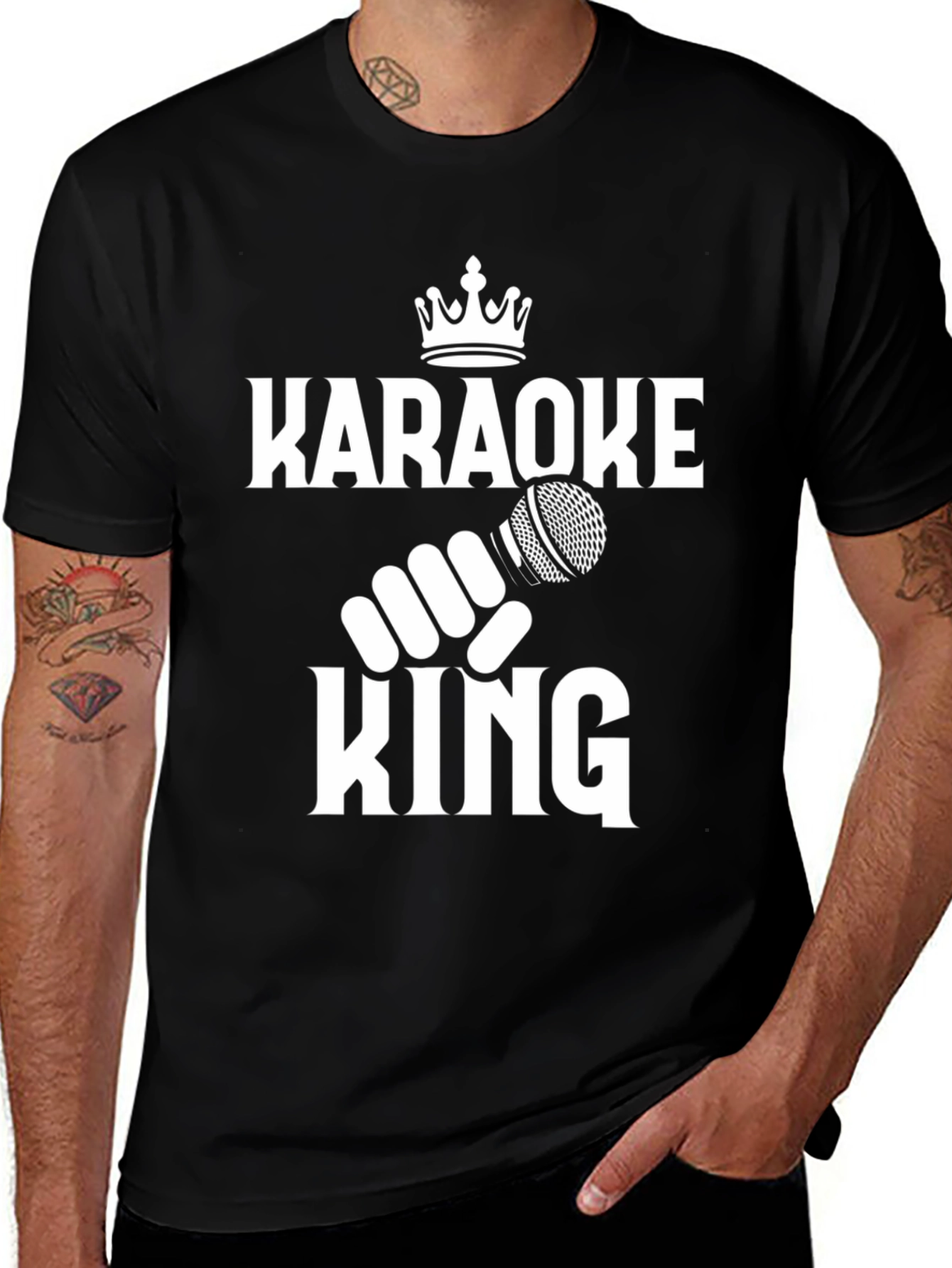 Variant 27 of Karaoke King Graphic T-Shirt - Music Lover Tee