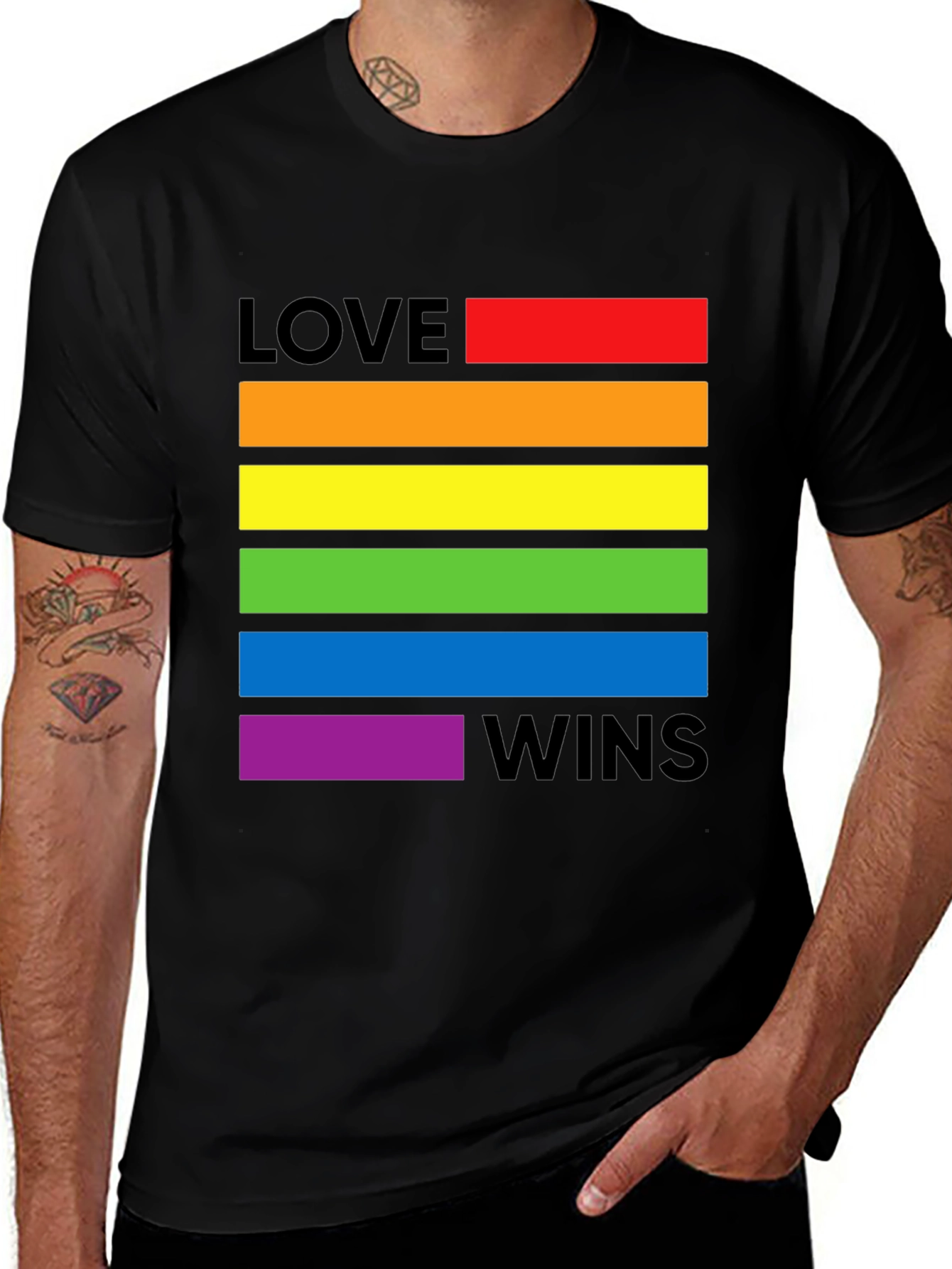 Love Wins Pride T-Shirt - Rainbow LGBTQ+ Tee