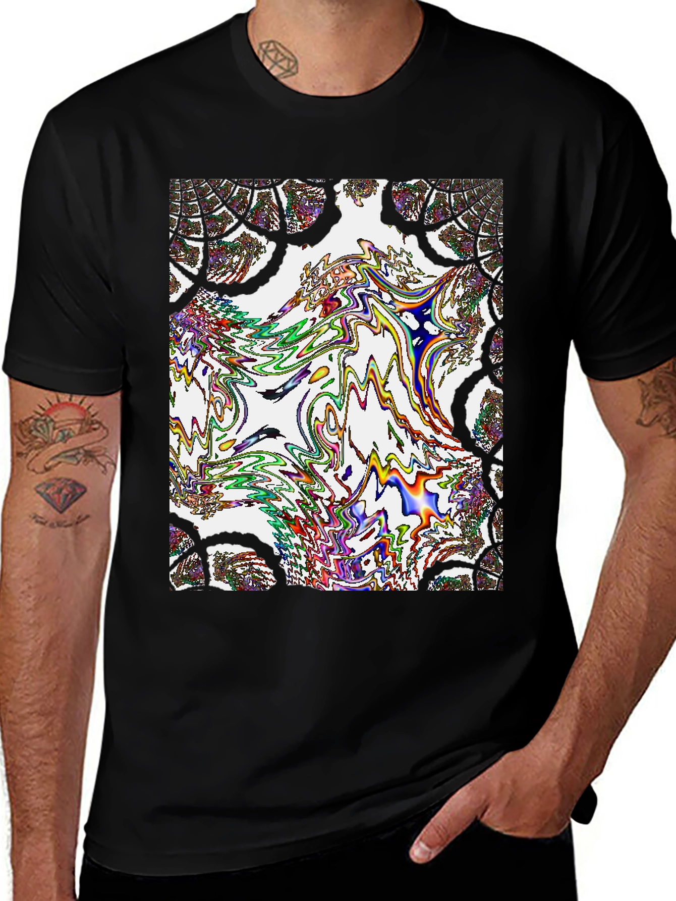 Variant 24 of Psychedelic Swirl T-Shirt - Abstract Art Tee