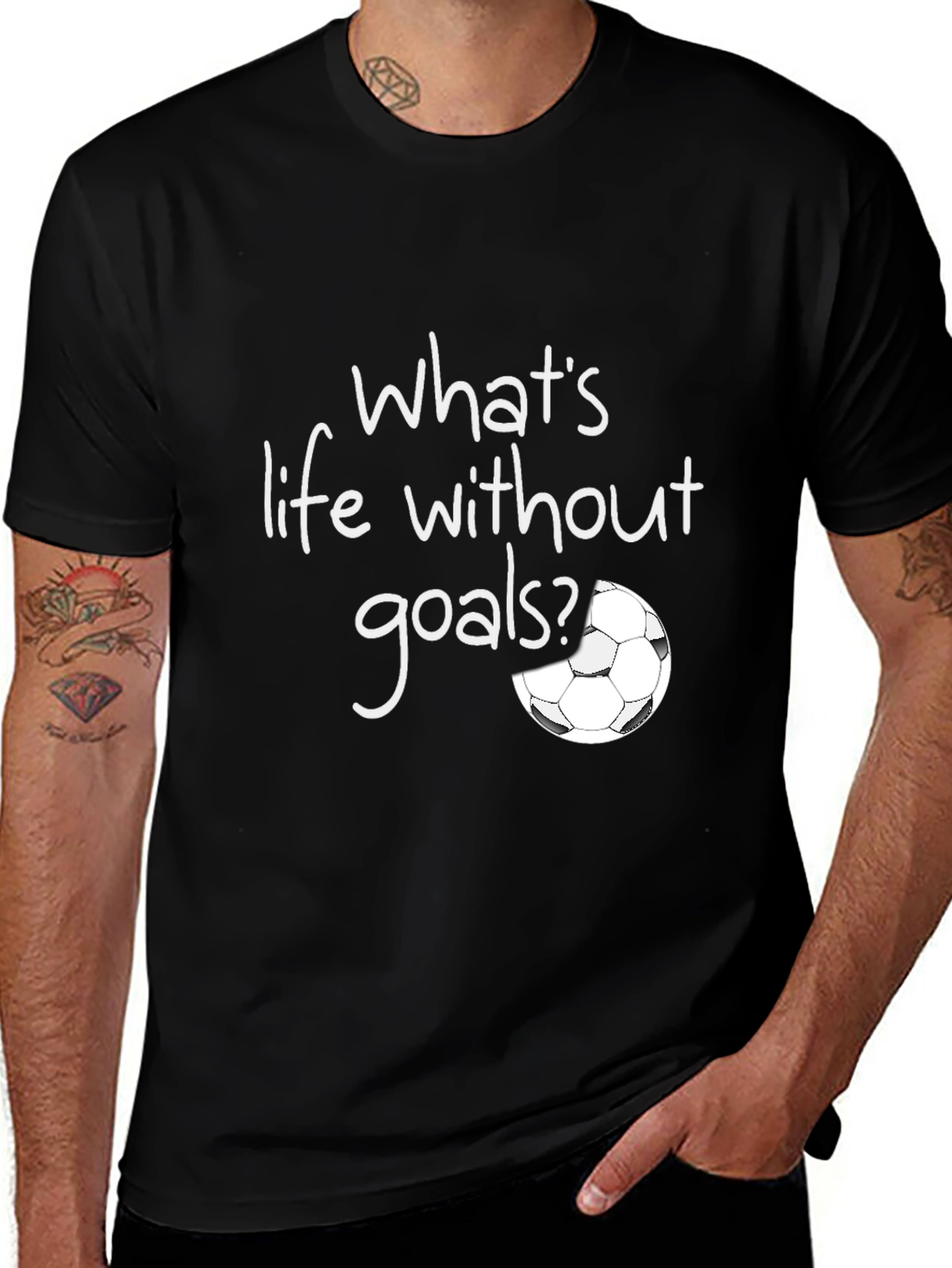 Variant 30 of Soccer Fan T-Shirt - What's Life Without Goals?