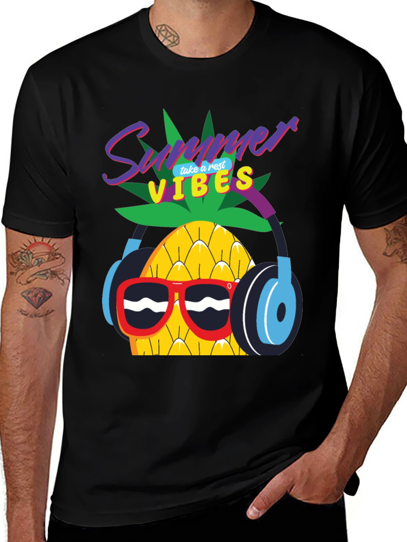 Variant 19 of Summer Vibes Pineapple T-Shirt