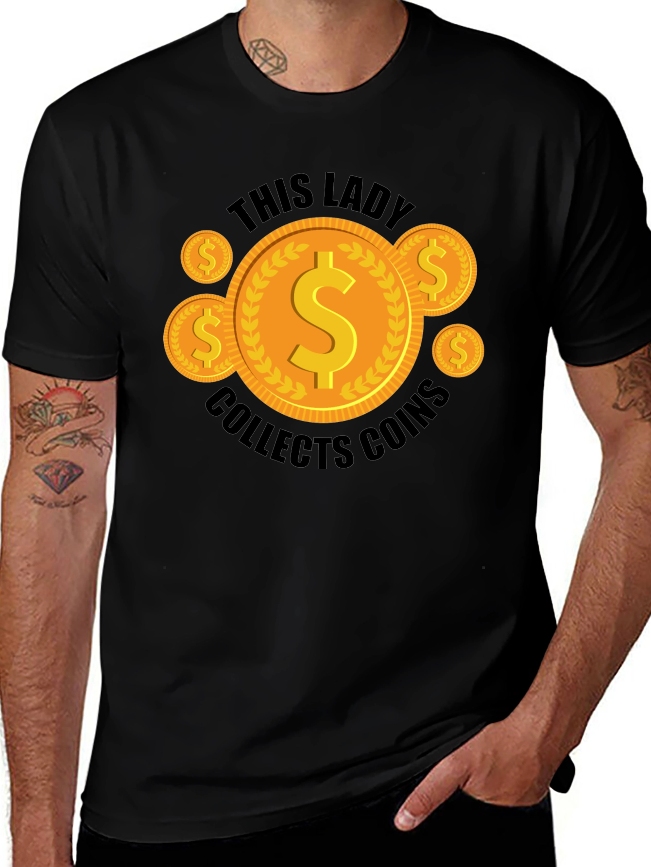 Variant 19 of This Lady Collects Coins Graphic Tee