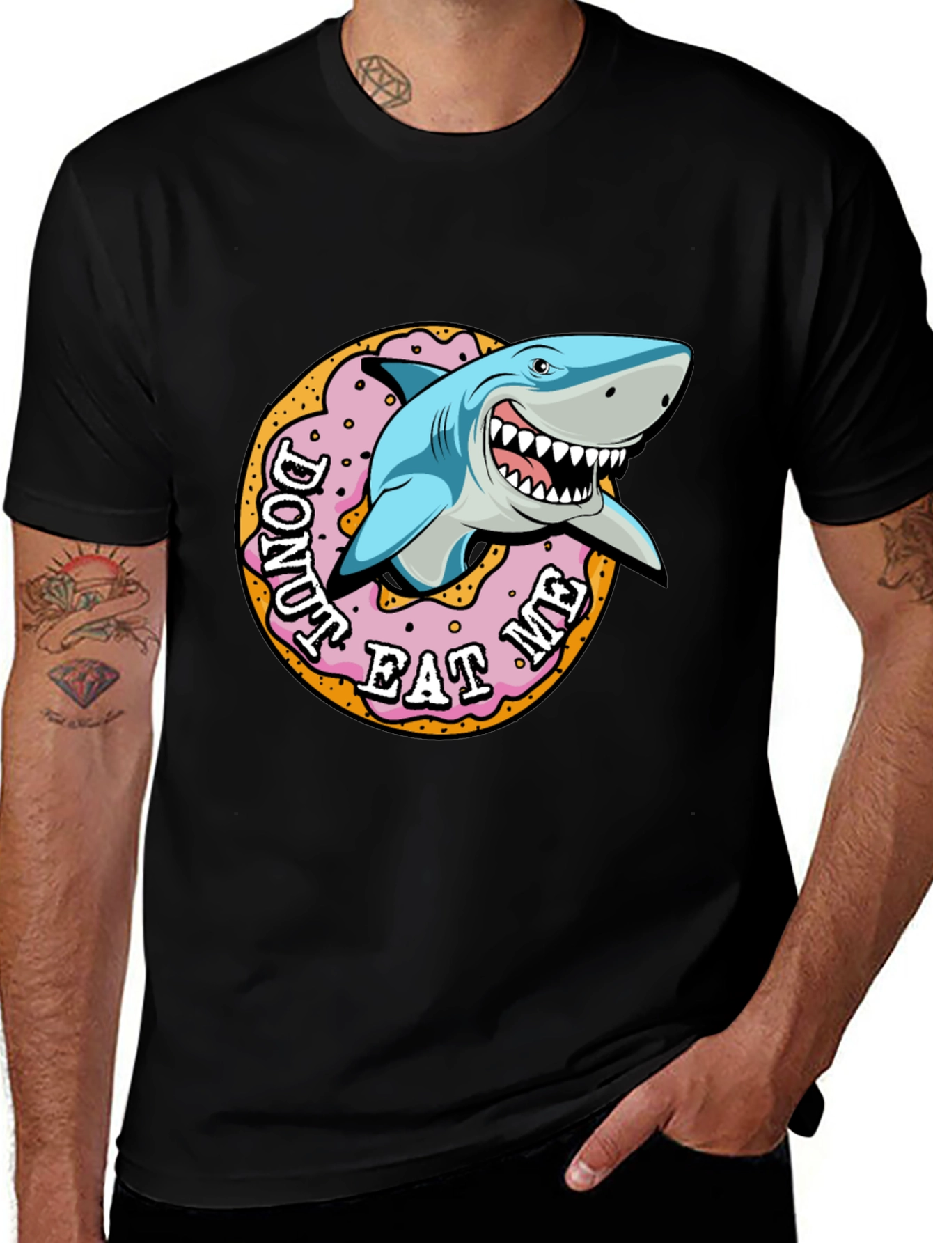 Variant 11 of Donut Eat Me Shark Graphic Tee