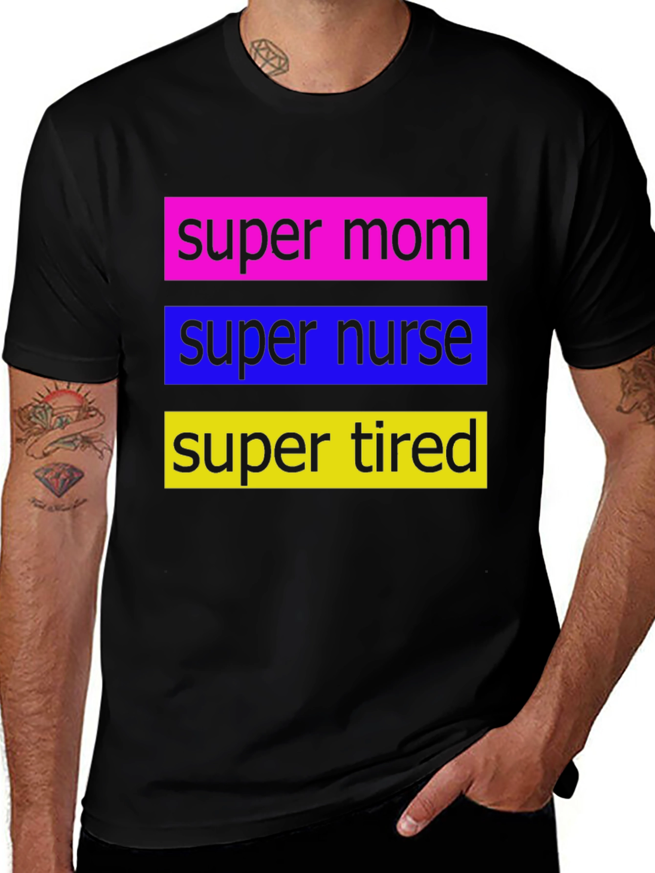 Variant 4 of Super Mom, Nurse, Tired T-Shirt