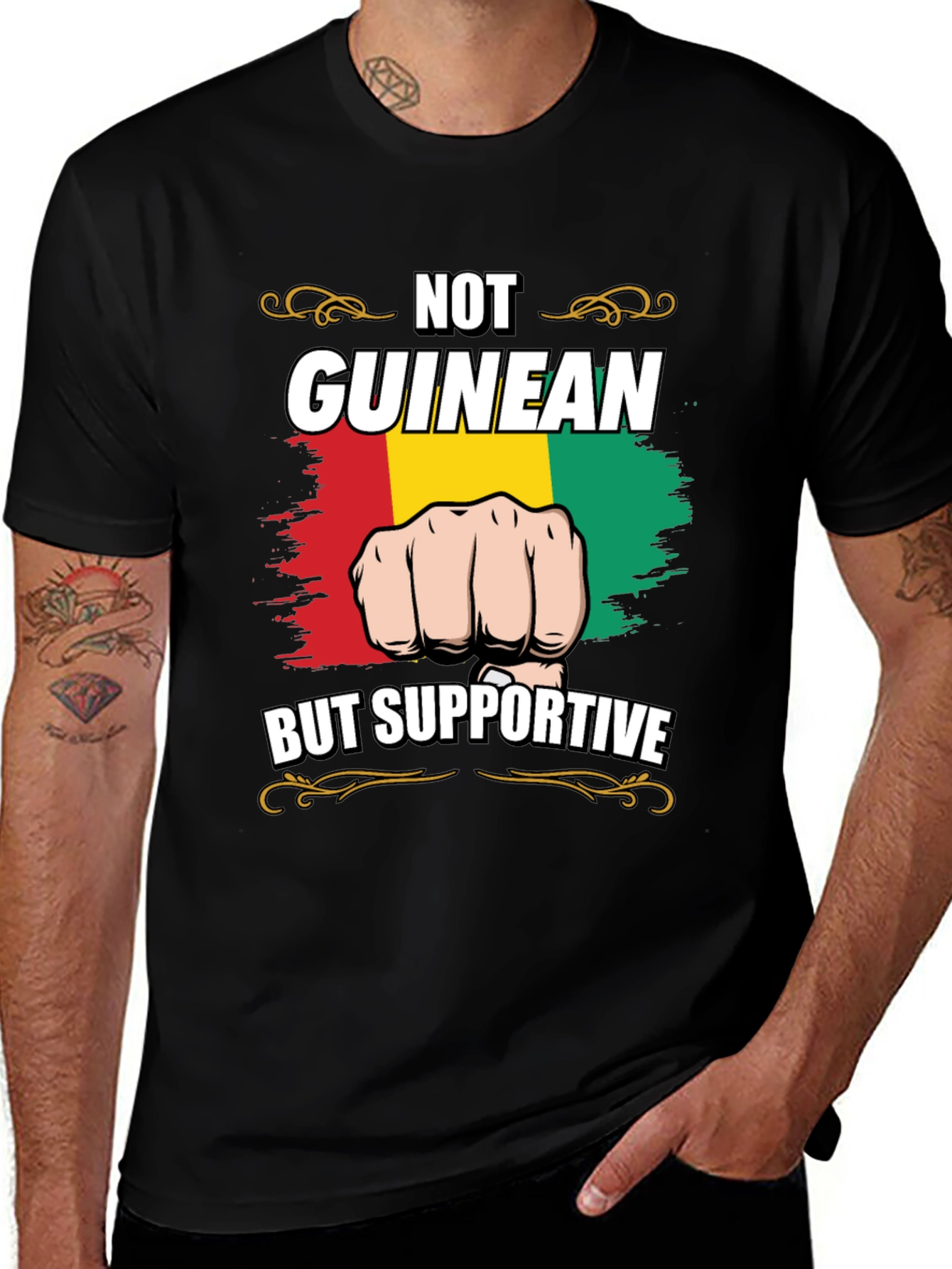 Variant 15 of Not Guinean But Supportive T-Shirt
