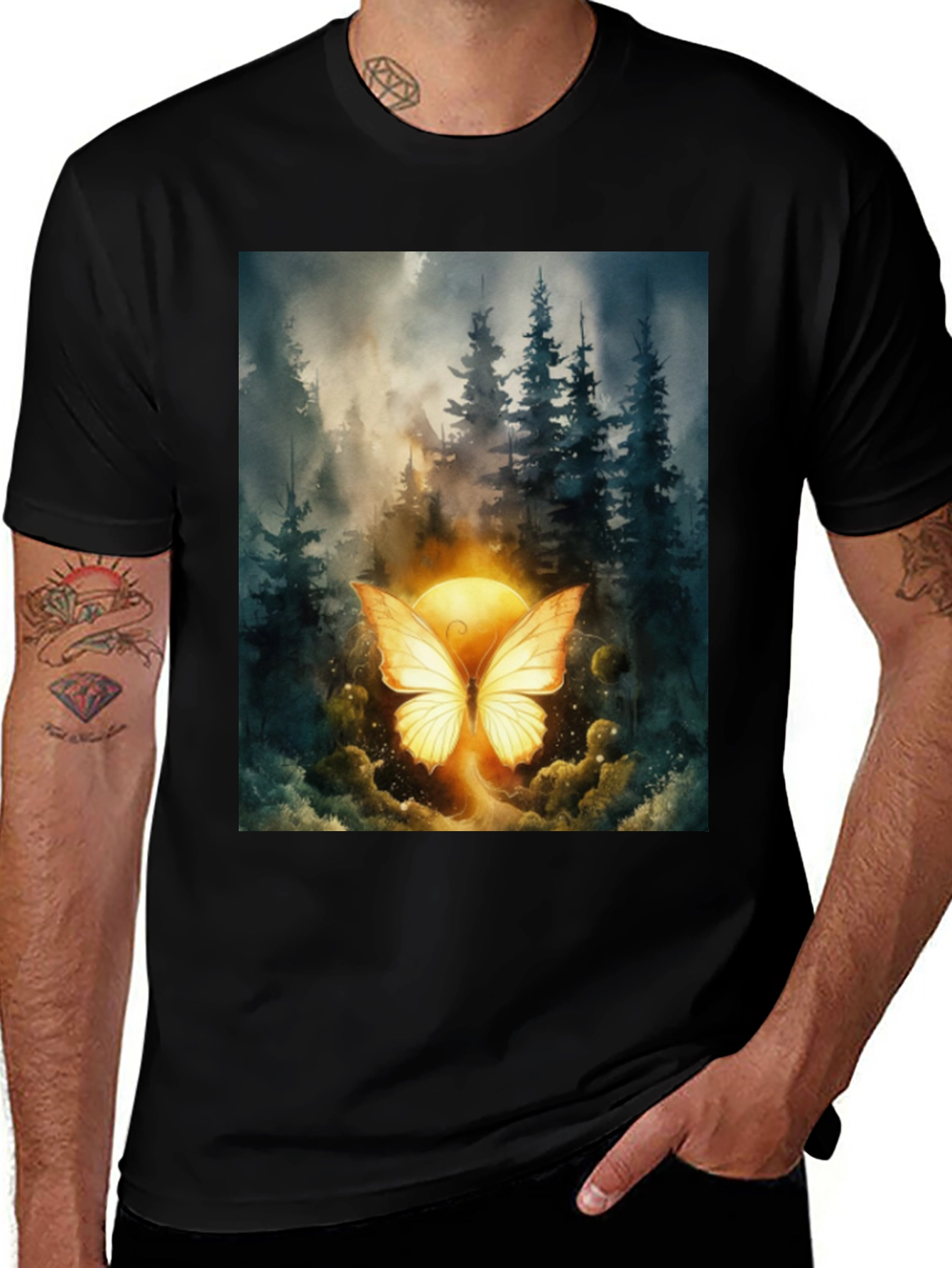 Variant 30 of Butterfly Forest T-Shirt - Nature Inspired Graphic Tee