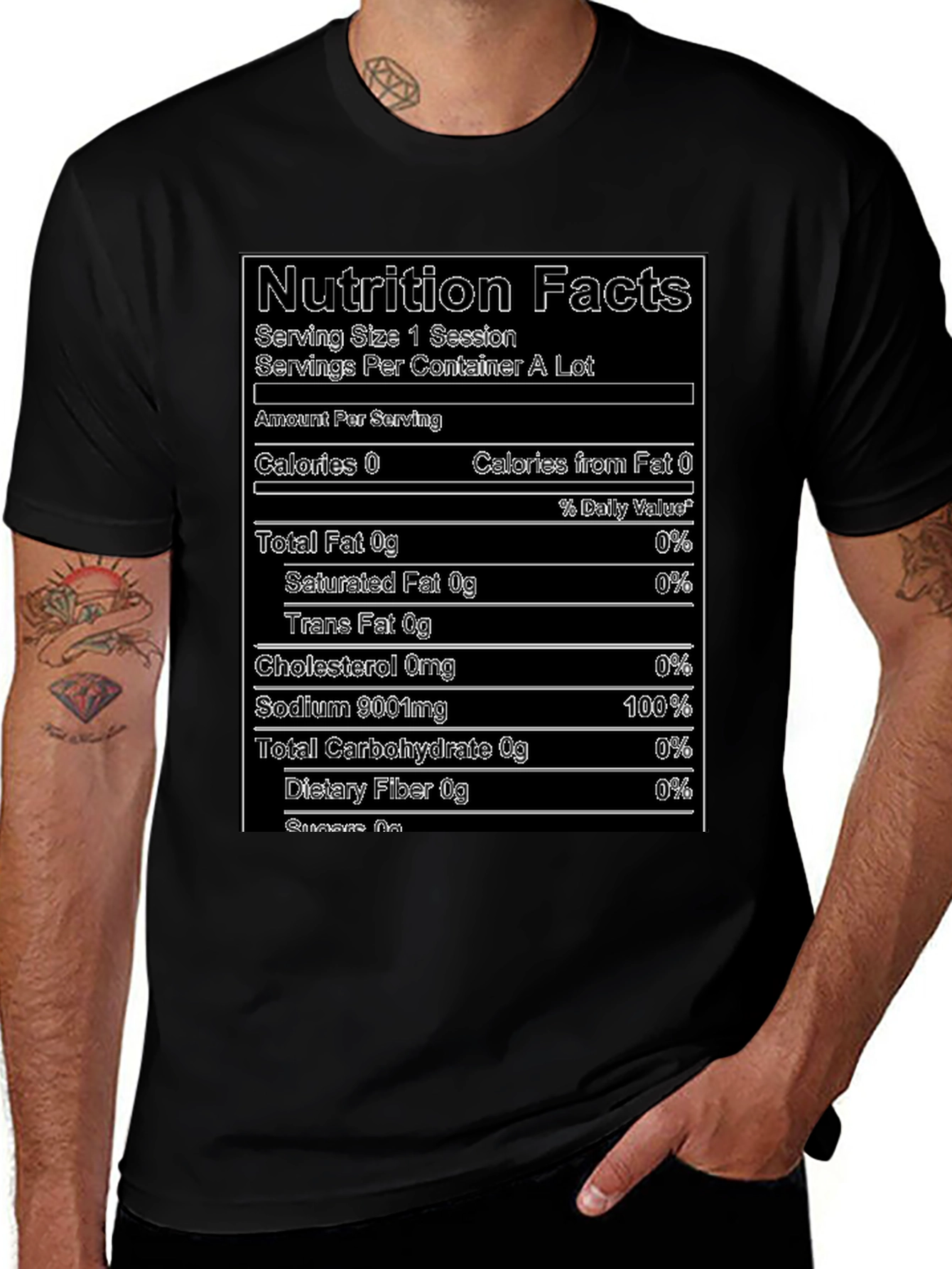 Variant 8 of Nutrition Facts T-Shirt - Funny Novelty Tee