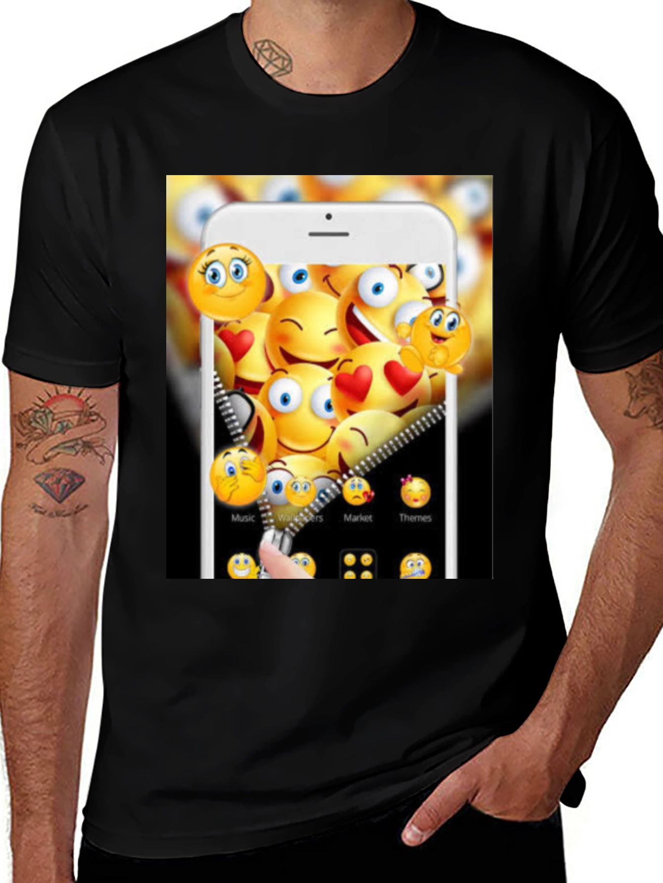 Variant 9 of Emoji Phone Screen T-Shirt - Trendy Graphic Tee
