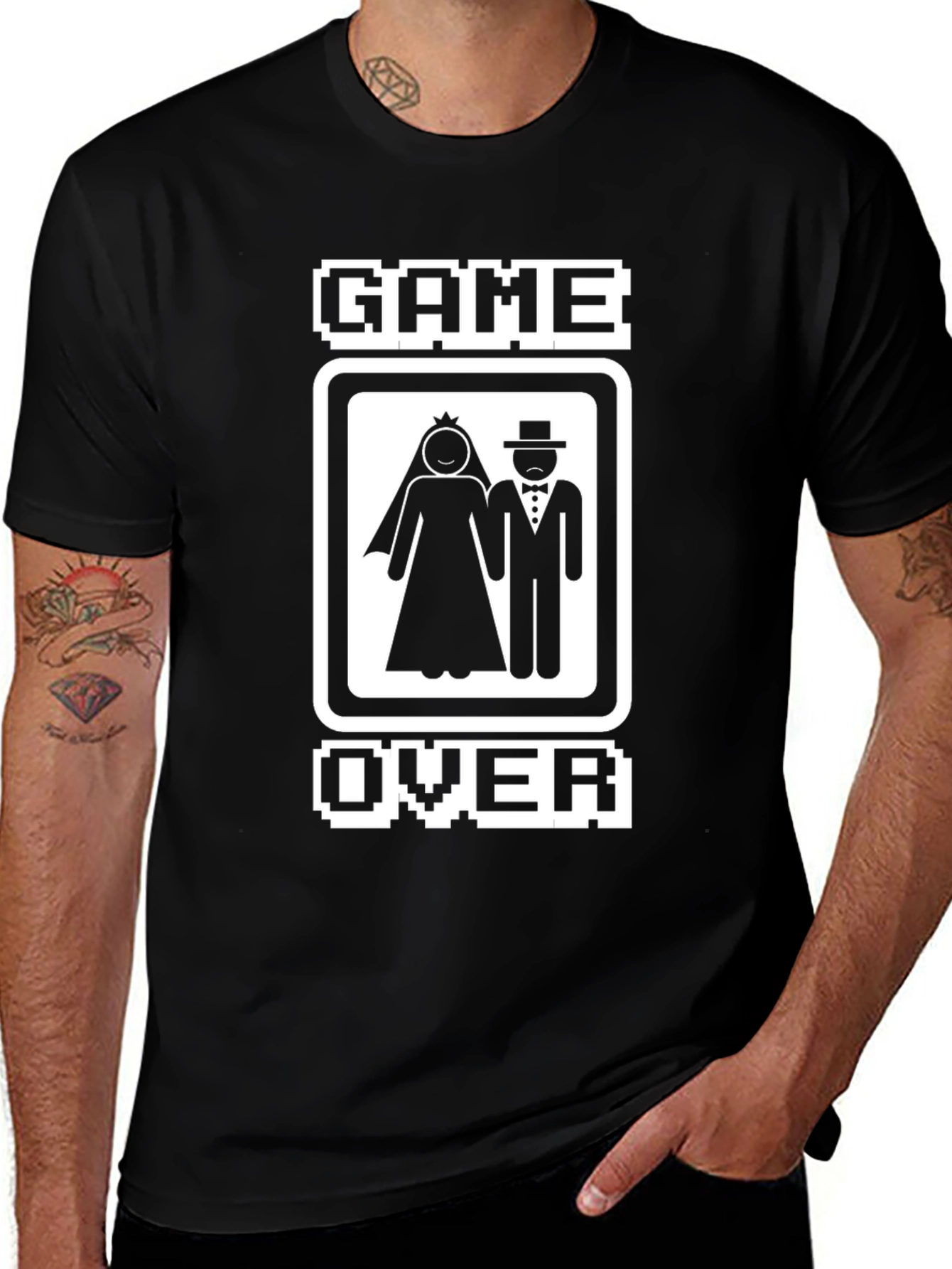 Variant 25 of Game Over Wedding T-Shirt - Groom Humor