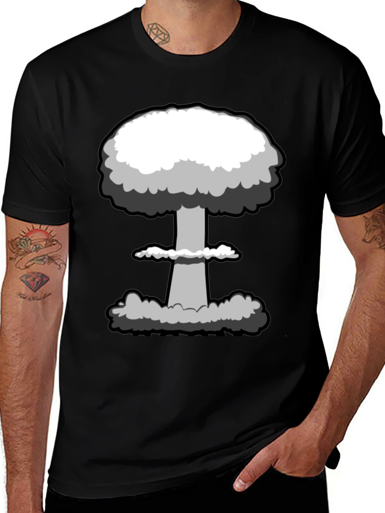 Variant 27 of Mushroom Cloud Graphic Tee - Atomic Style Shirt
