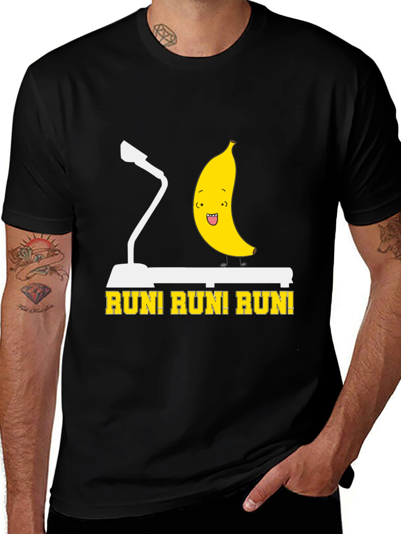Variant 13 of Runi! Runi! Runi! Funny Banana Workout T-Shirt