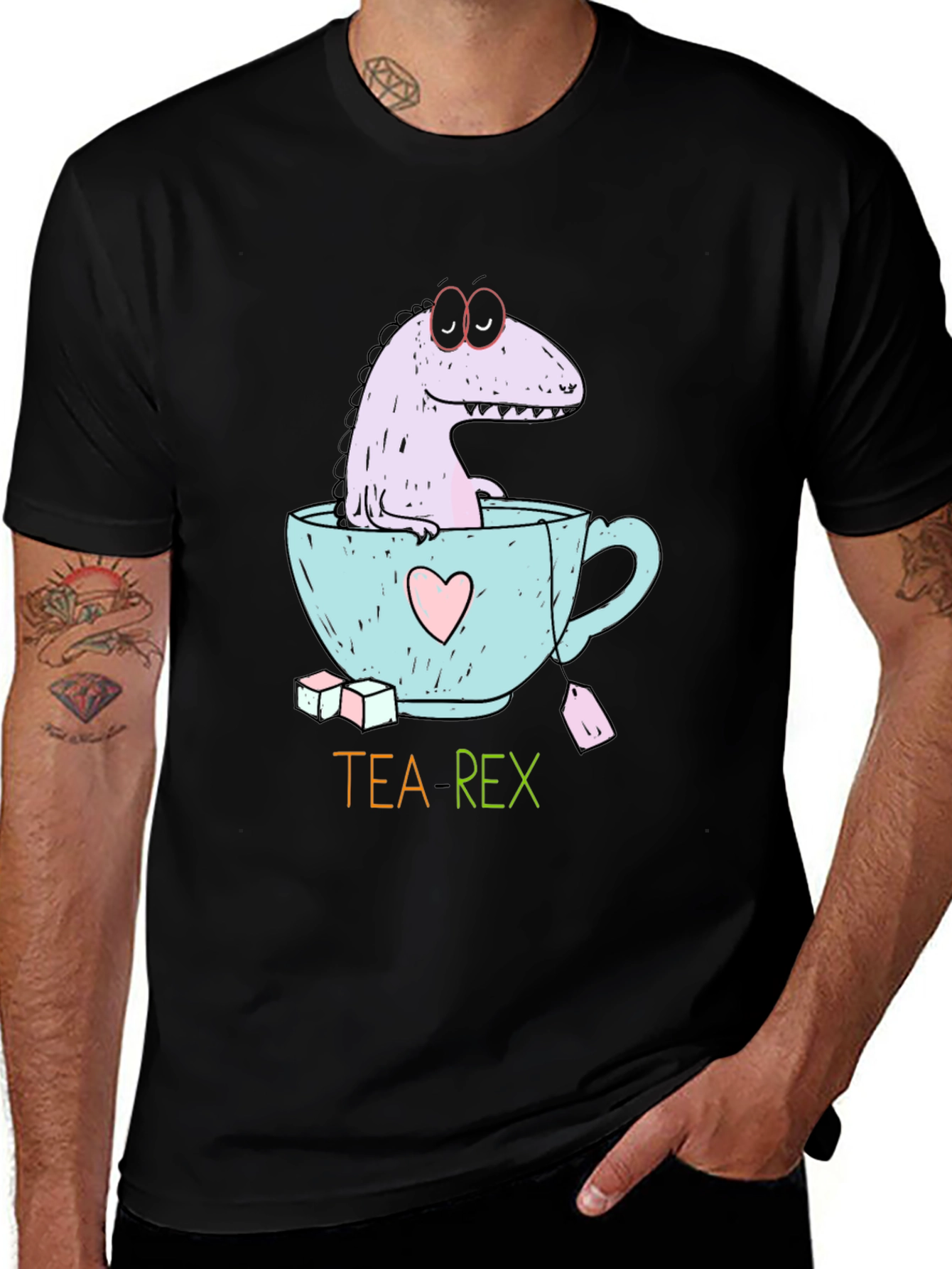 Tea Rex T-Shirt - Dinosaur in Teacup Graphic Tee