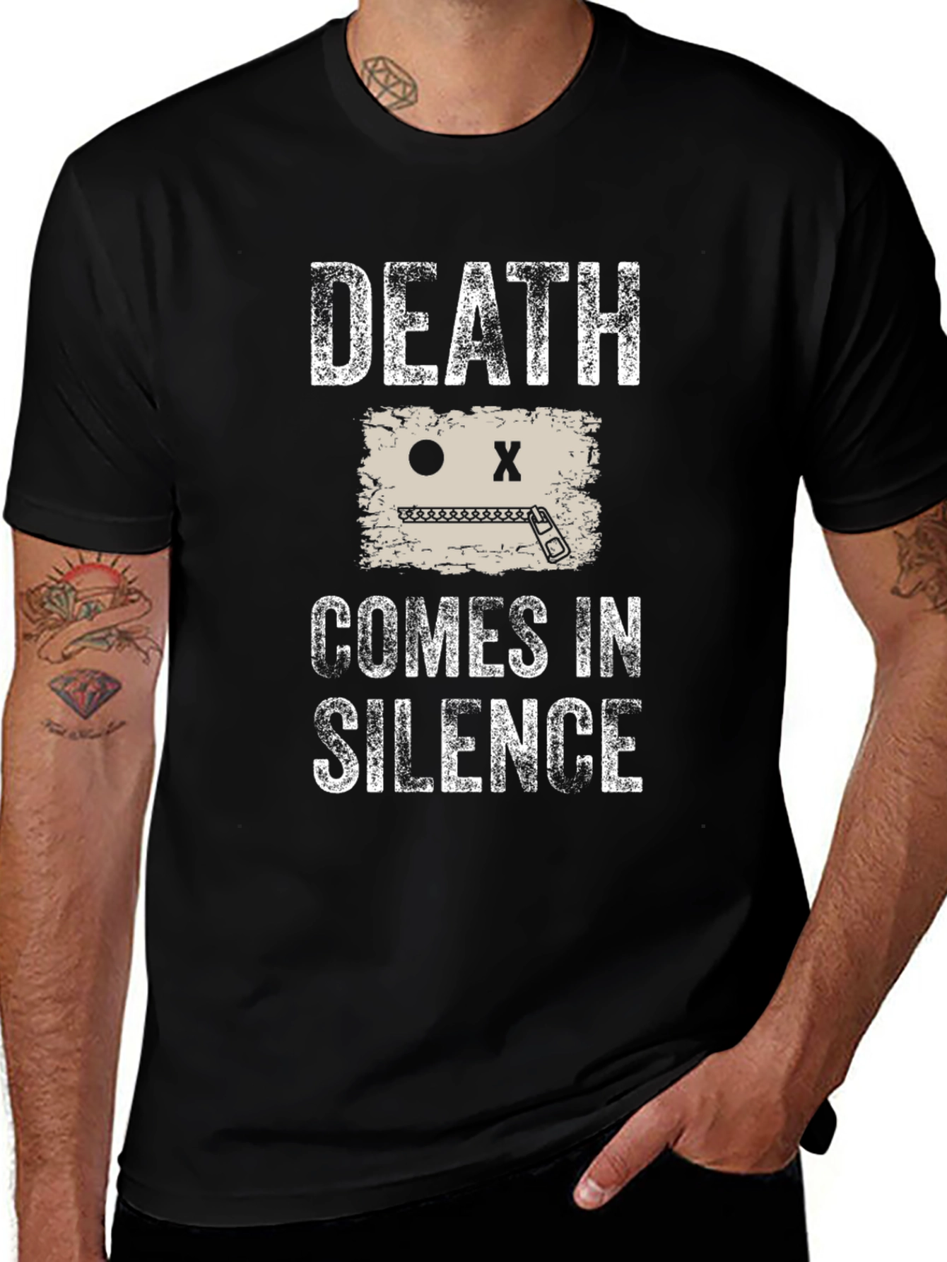 Variant 22 of Death Comes In Silence T-Shirt - Graphic Tee
