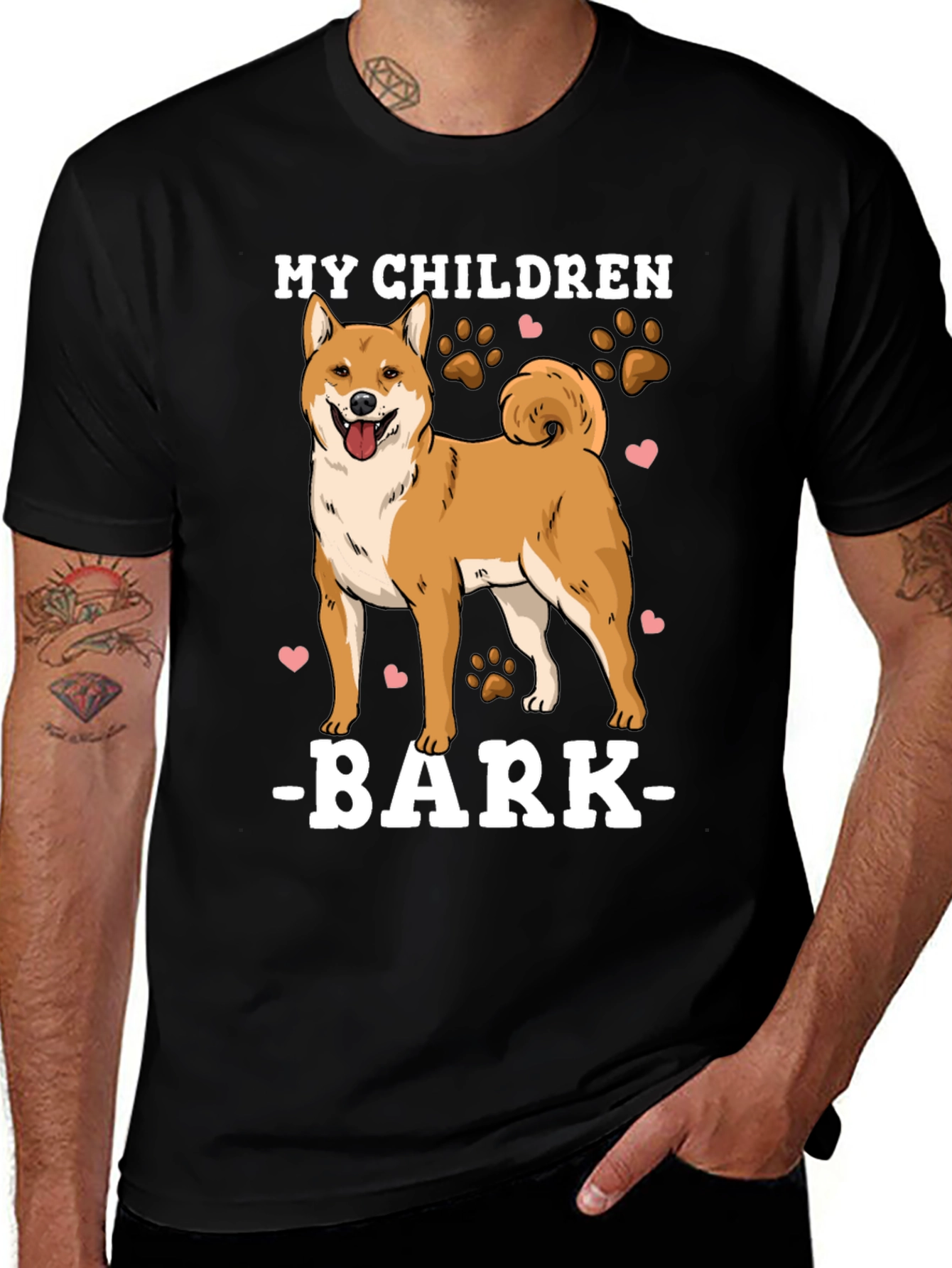 Variant 17 of My Children Bark T-Shirt - Shiba Inu Dog Lover Tee