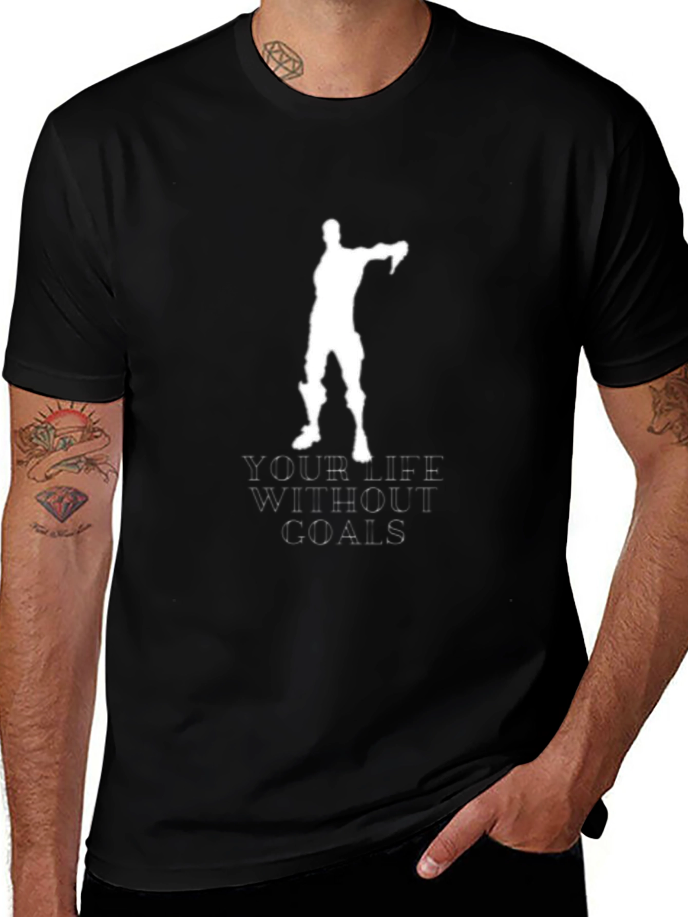 Variant 18 of Fortnite Inspired Life Goals T-Shirt - Black