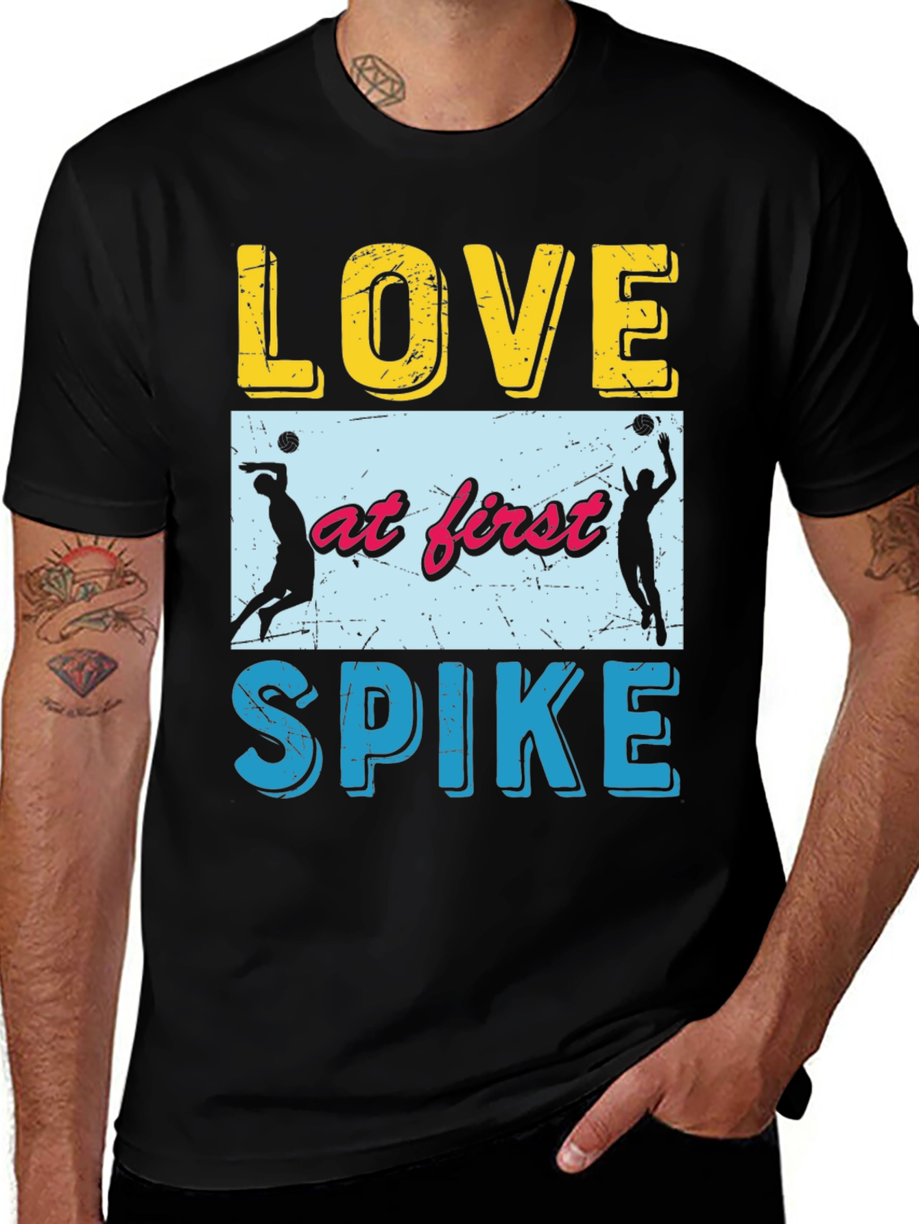 Love At First Spike Volleyball T-Shirt